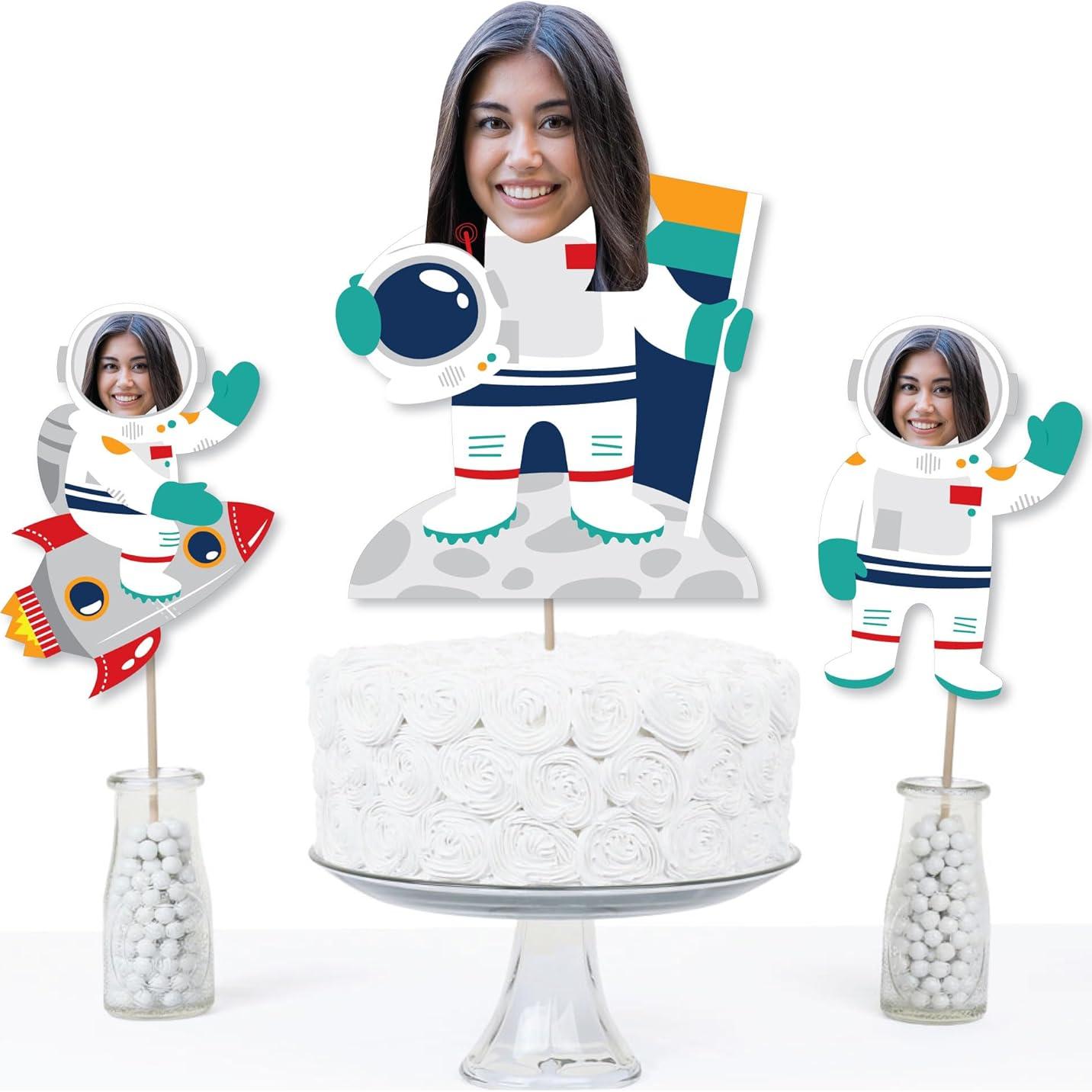 Adornos de Mesa Personalizados Despegue al Espacio Exterior - Set de 15