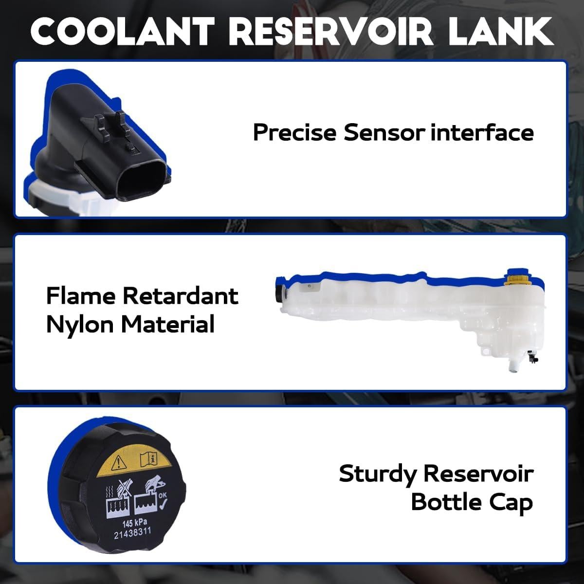 Tanque de Refrigerante Easyinst para Freightliner Cascadia 2018-2024