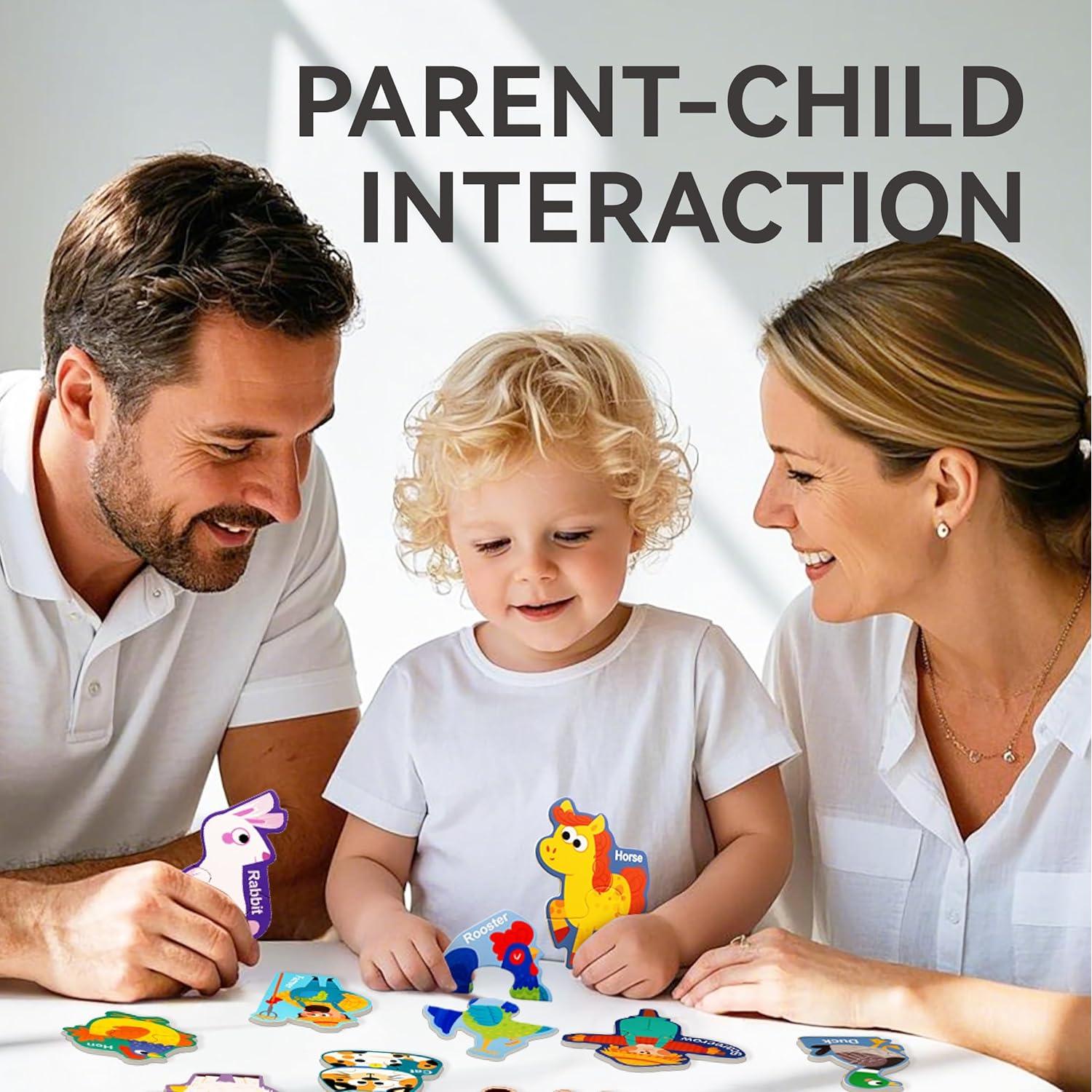 Puzzles Magnéticos Dotimo 30 Piezas Animales de Granja