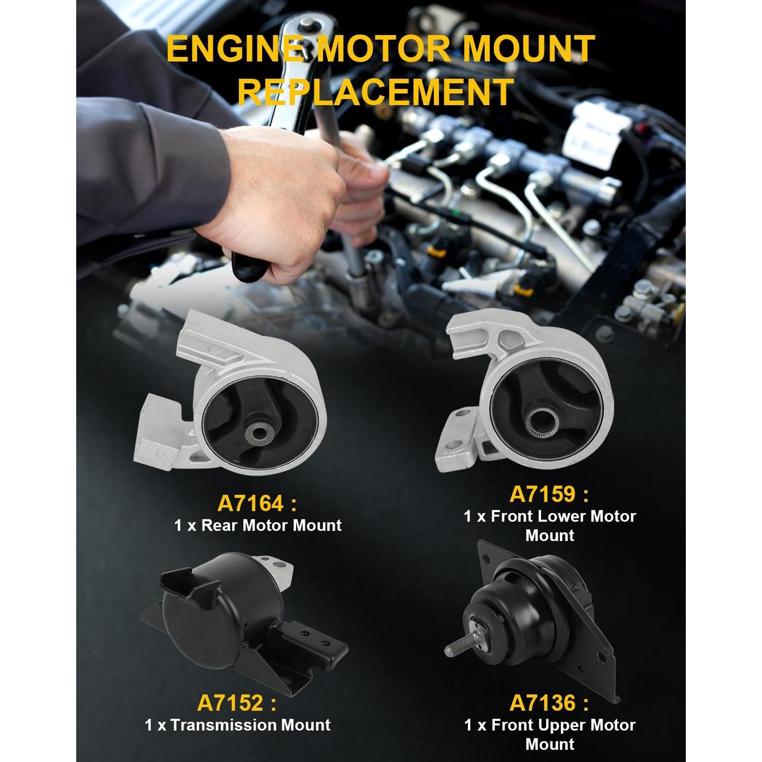 Juego de Soportes de Motor y Transmisión OCPTY para Hyundai y Kia