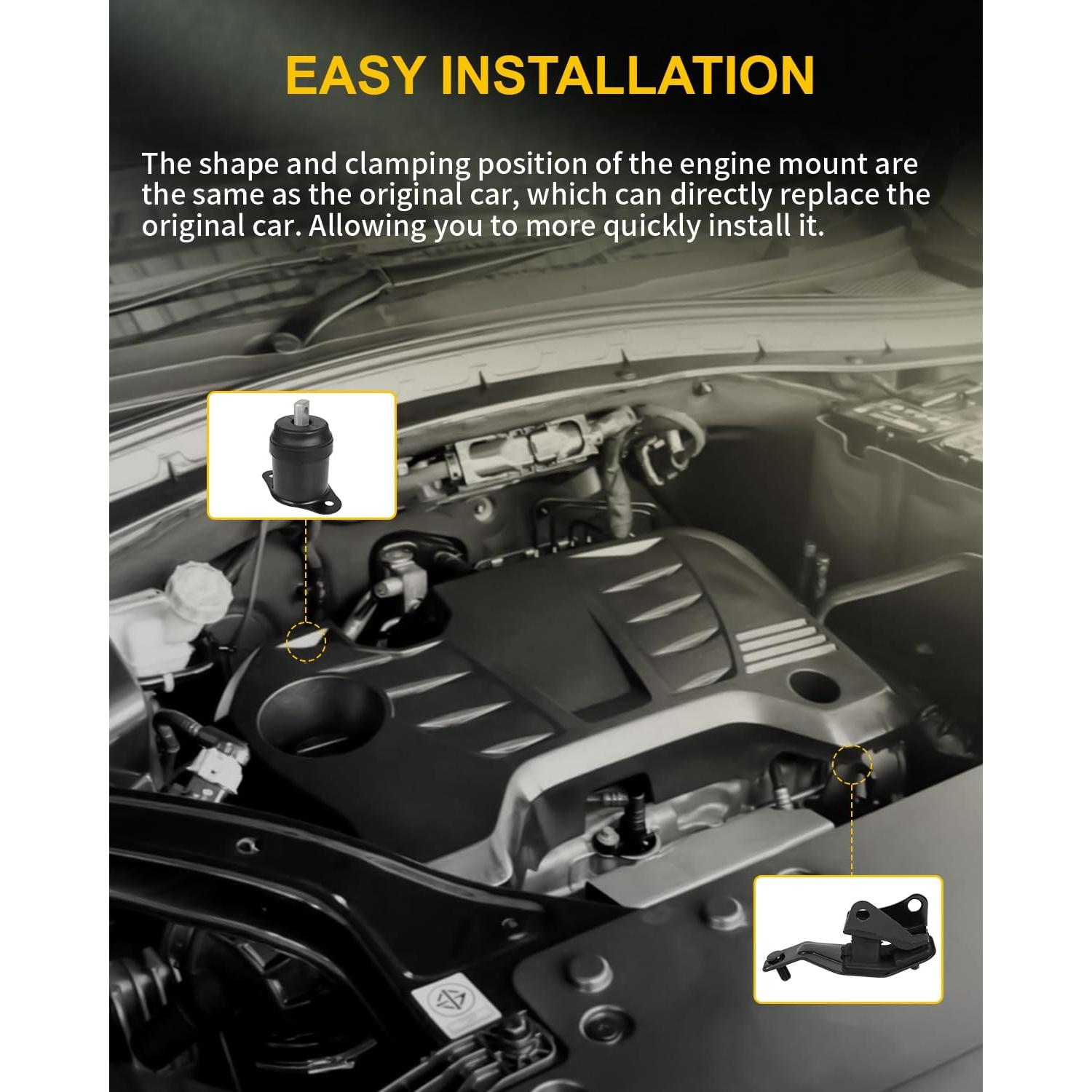 Juego de Soportes de Motor y Transmisión OCPTY para Honda Accord 2003-2007 L4 2.4L