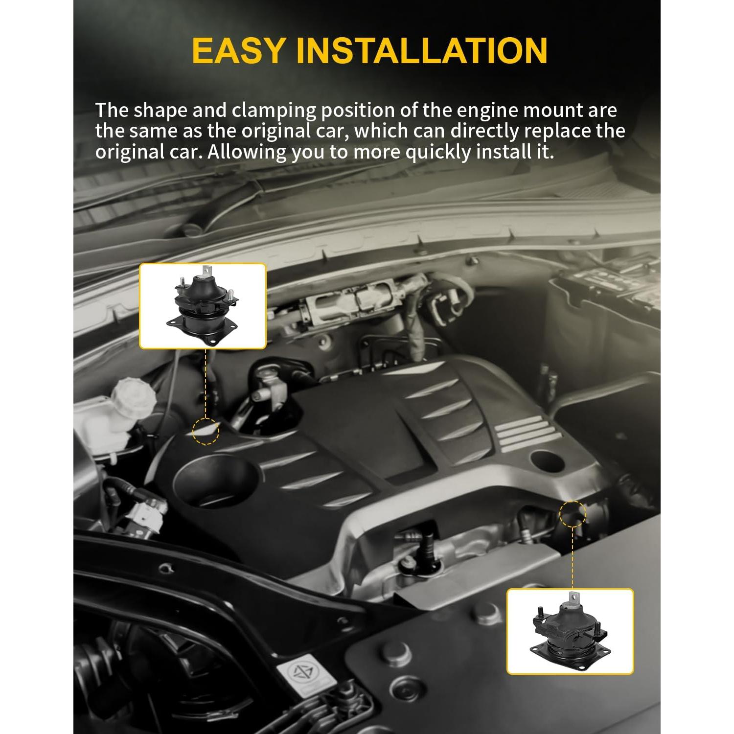 Soporte de Motor OCPTY para Honda Accord 3.0L 2003-2007 (3PCS)