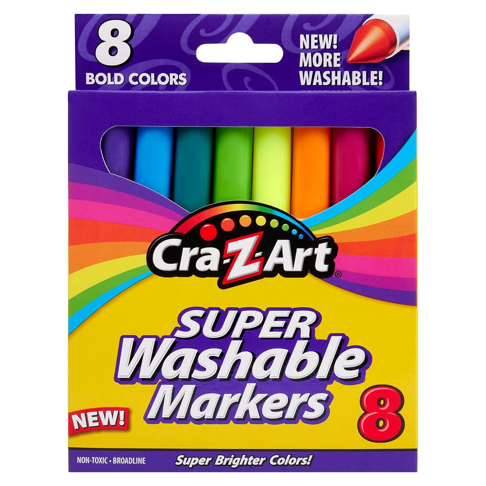 Marcadores Anchos Lavables Cra-Z-Art 8 Colores Brillantes