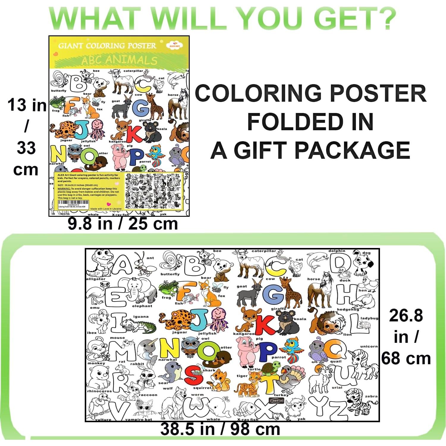 Póster de Colorear Gigante ALEX Art ABC 97.79x67.78 cm