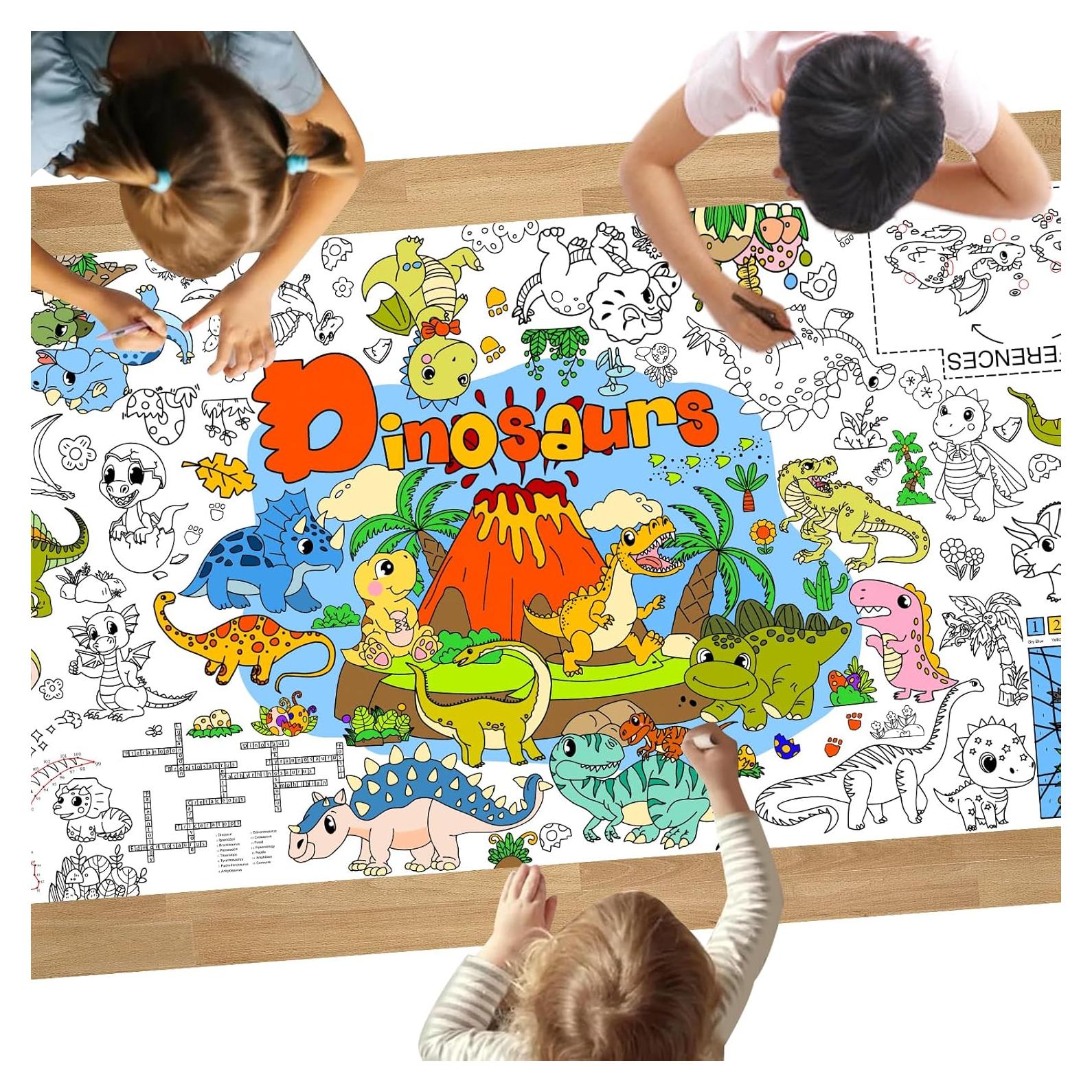 Mantel DDMY Gigante para Colorear Dinosaurios 182 x 90 cm