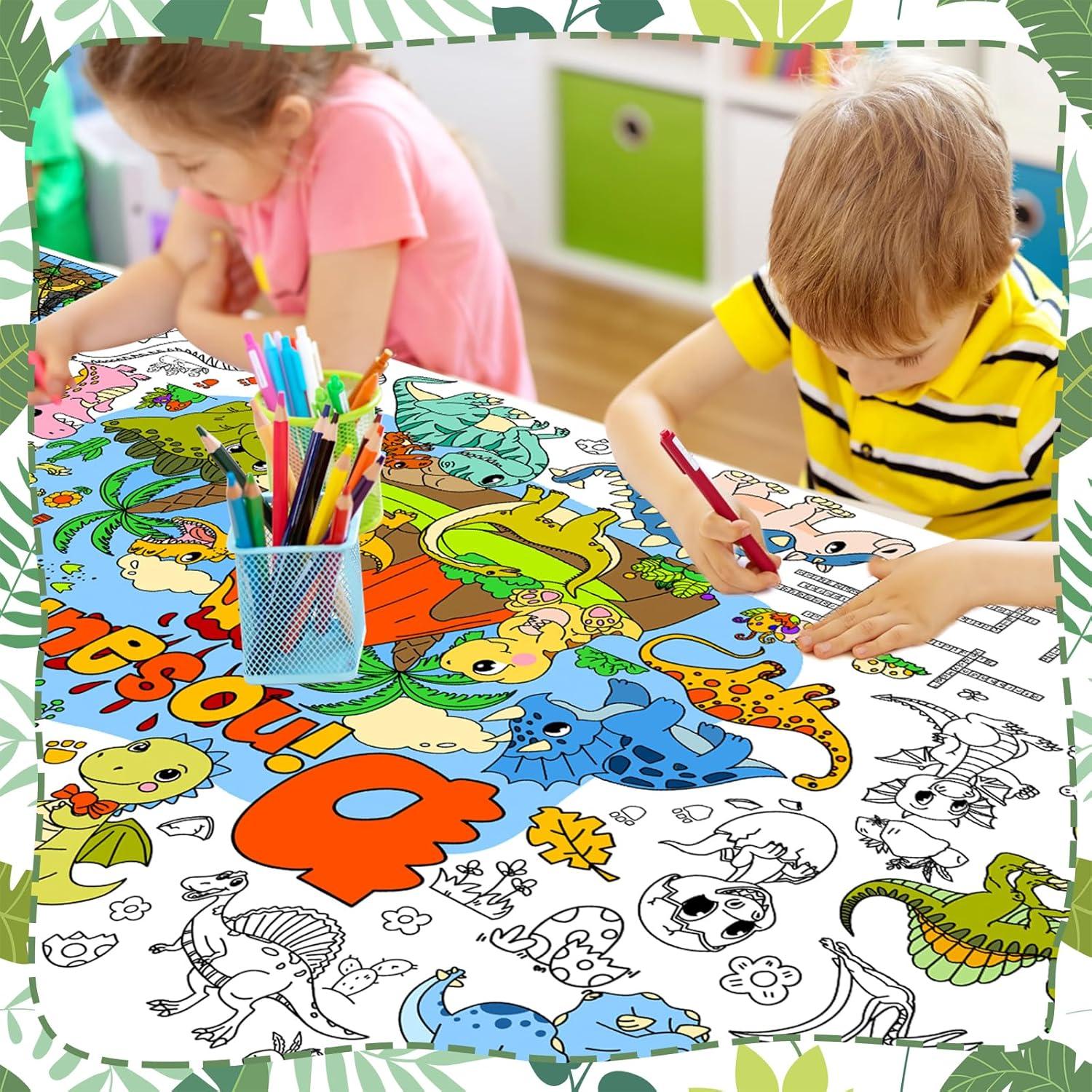 Mantel DDMY Gigante para Colorear Dinosaurios 182 x 90 cm
