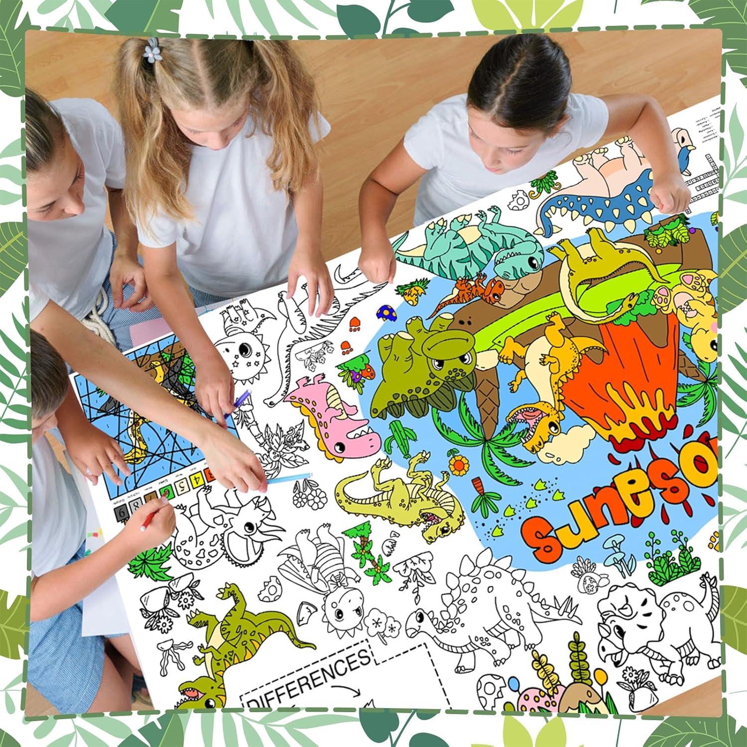 Mantel DDMY Gigante para Colorear Dinosaurios 182 x 90 cm