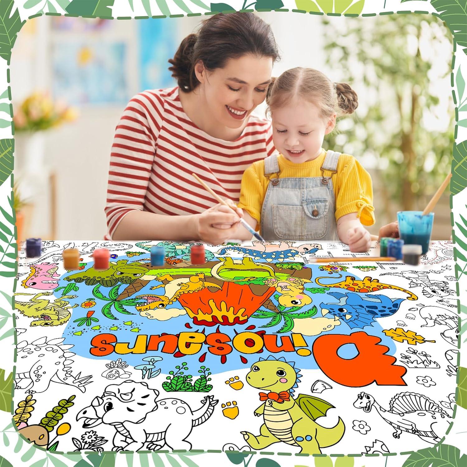 Mantel DDMY Gigante para Colorear Dinosaurios 182 x 90 cm