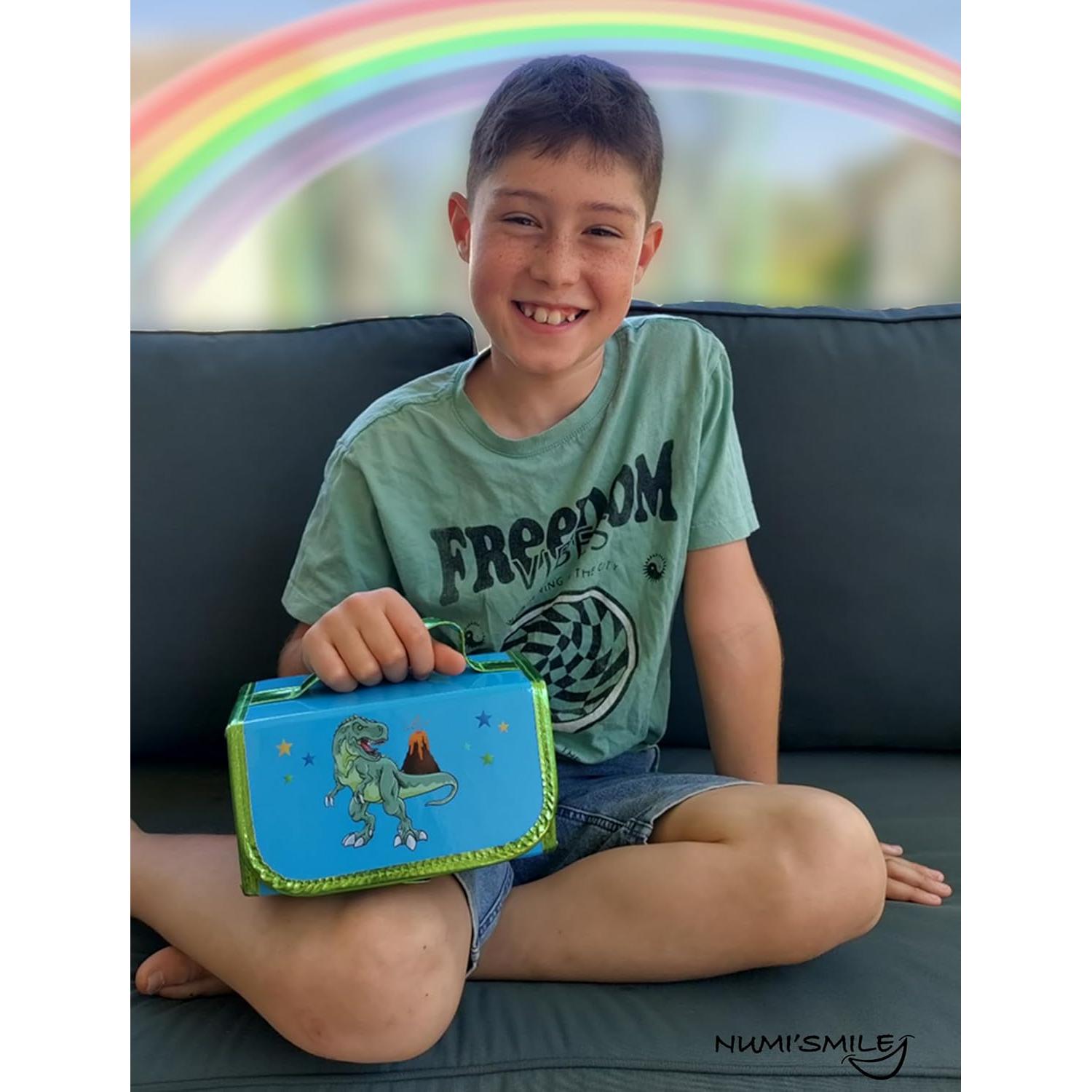 Estuche de Lápices Dinosaurio NUMI'SMILE con Marcadores Aromatizados