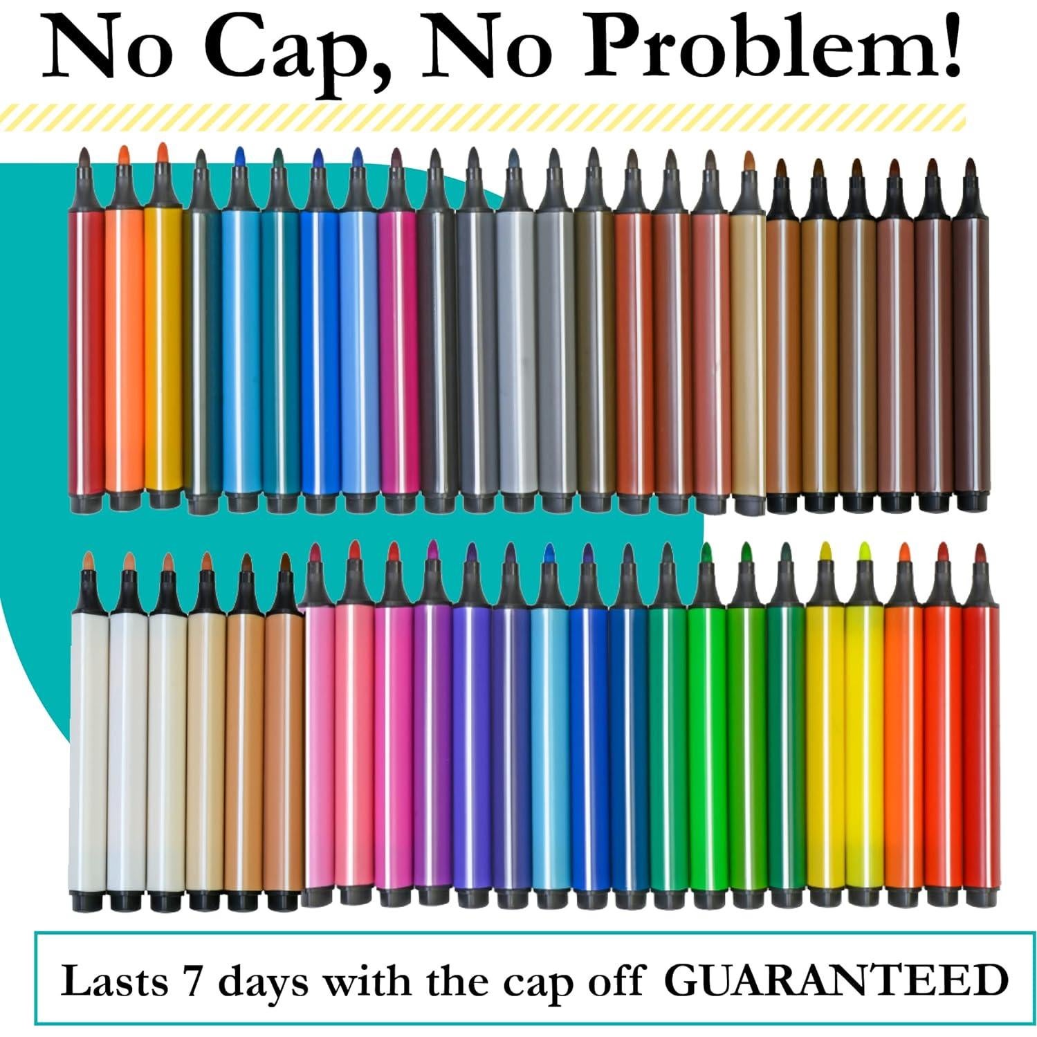 Marcadores Lavables El Agarre del Lápiz 48 Piezas Arcoíris y Piel