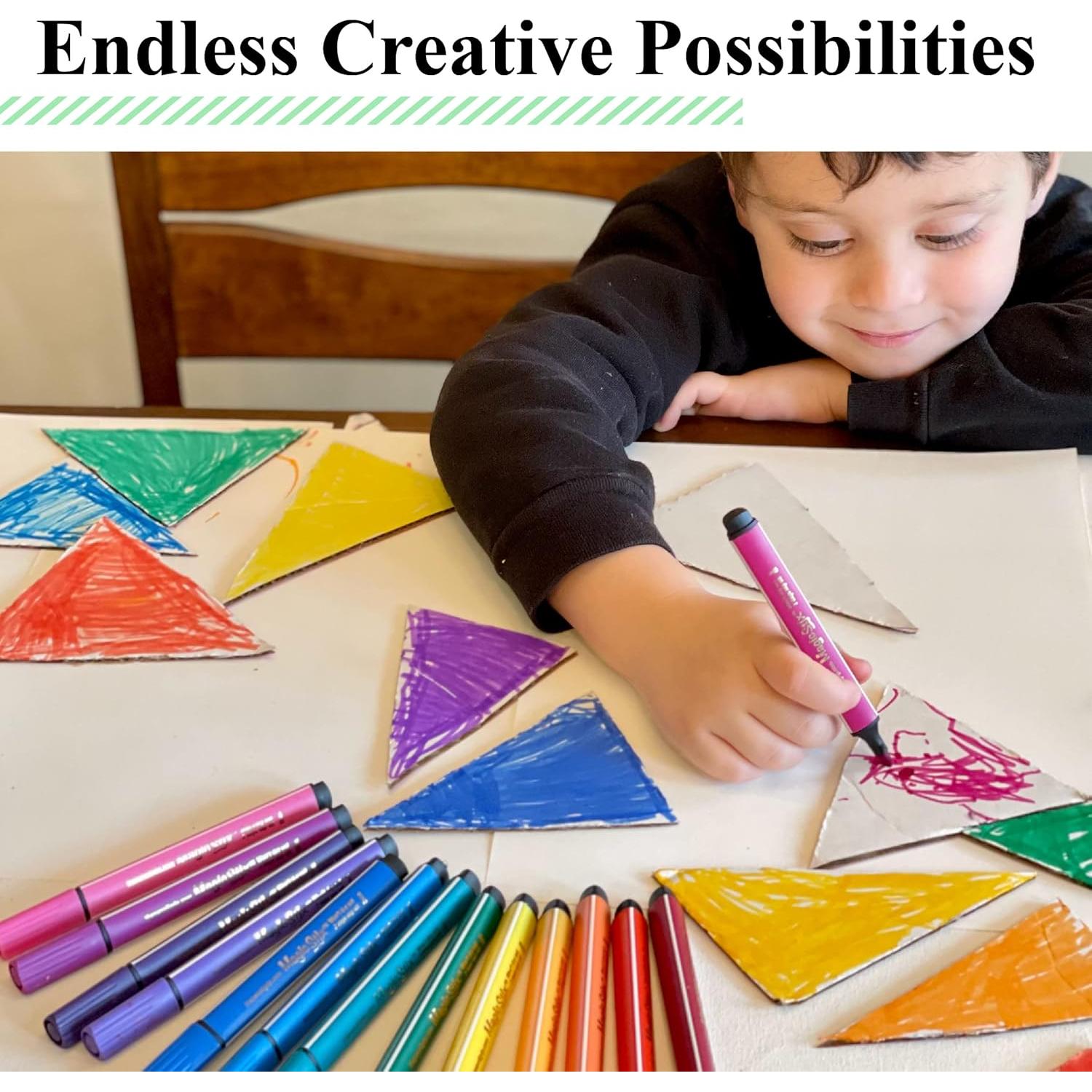 Marcadores Lavables El Agarre del Lápiz 48 Piezas Arcoíris y Piel