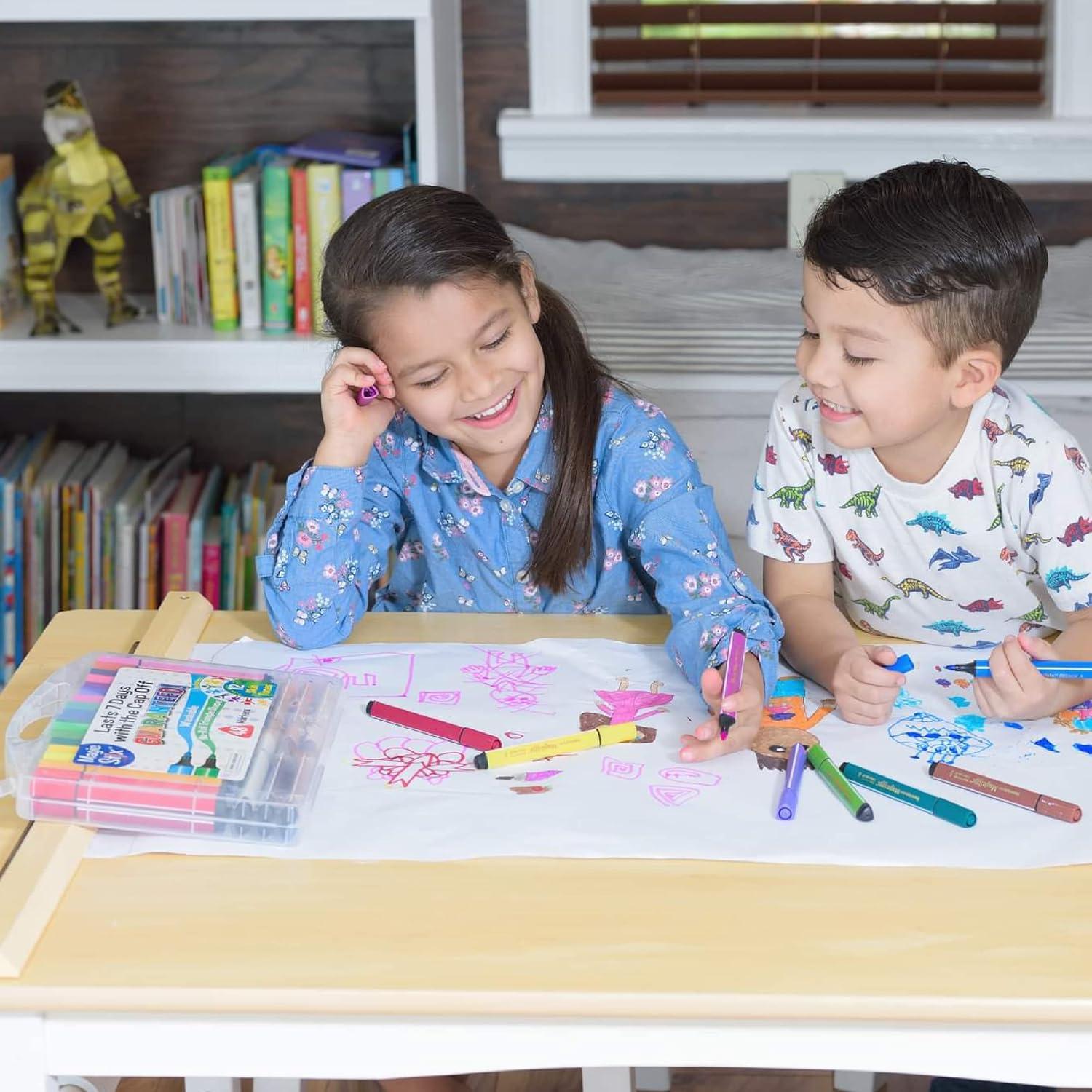 Marcadores Lavables El Agarre del Lápiz 48 Piezas Arcoíris y Piel