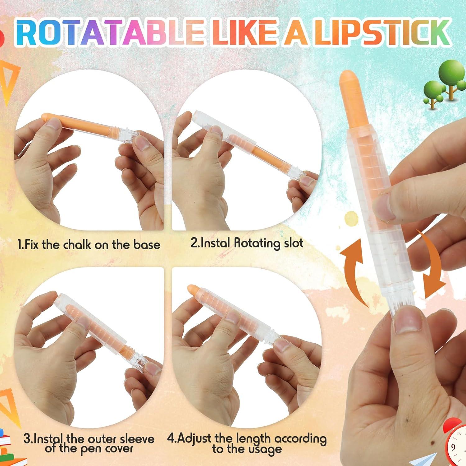 Tiza Sin Polvo para Niños Haoyond 6 Colores con Soporte