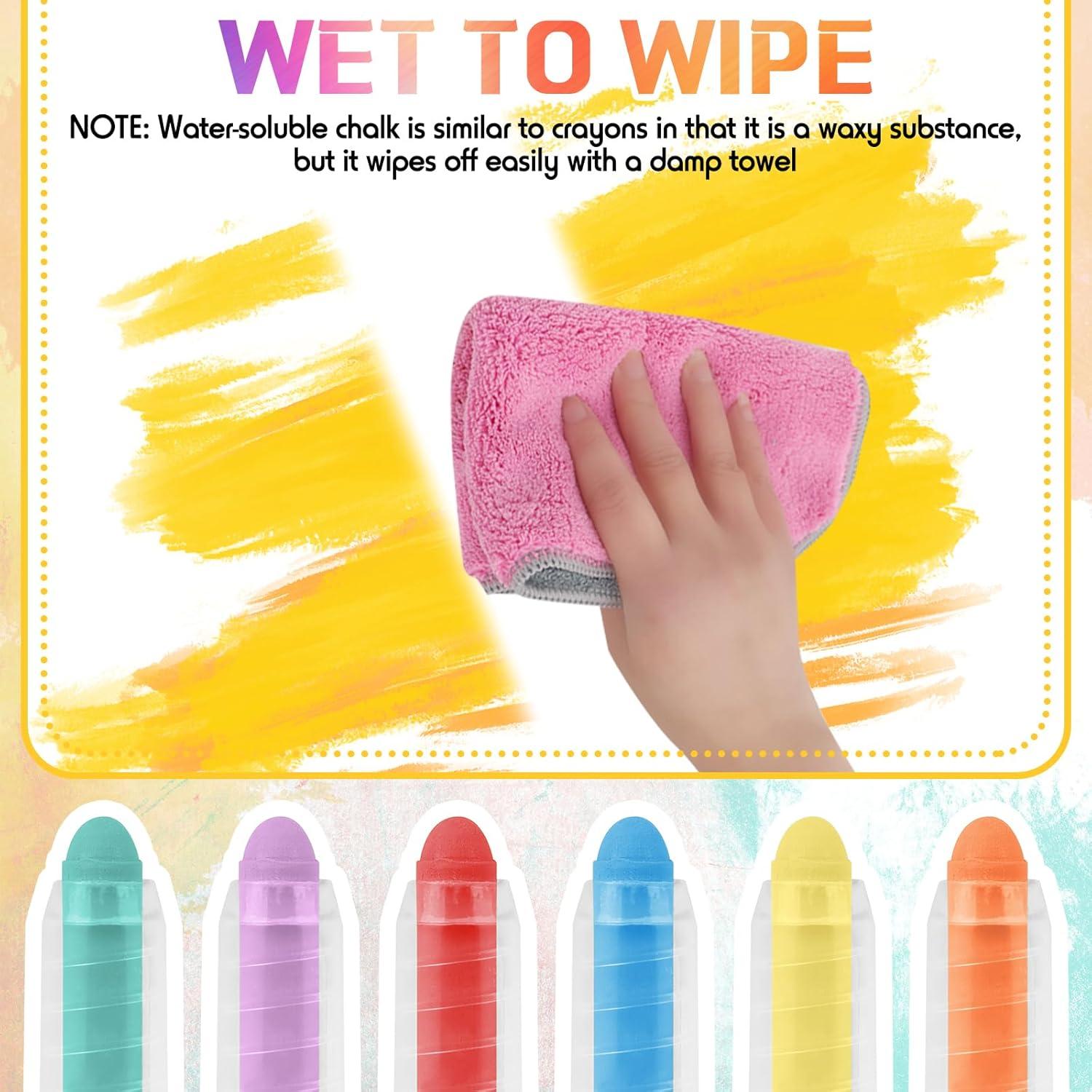 Tiza Sin Polvo para Niños Haoyond 6 Colores con Soporte