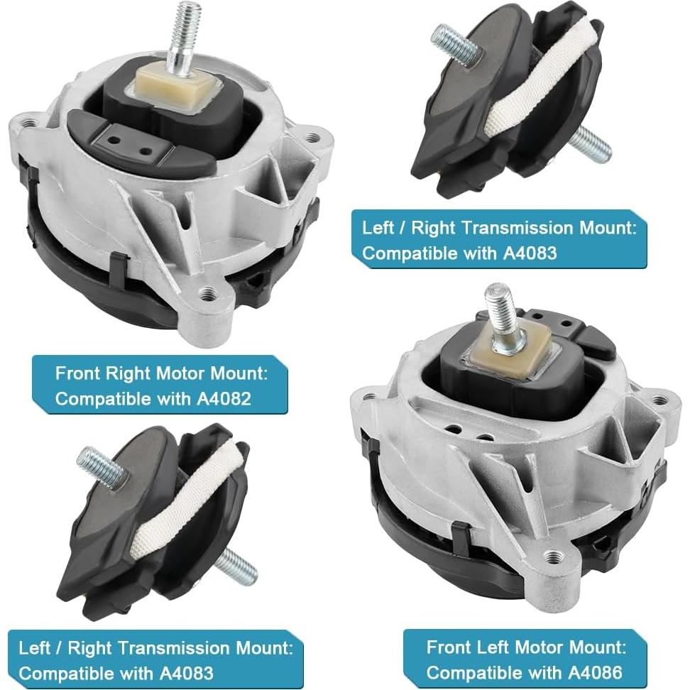 Montaje de Motor y Transmisión JDMON 4 Pcs para BMW 2.0L RWD