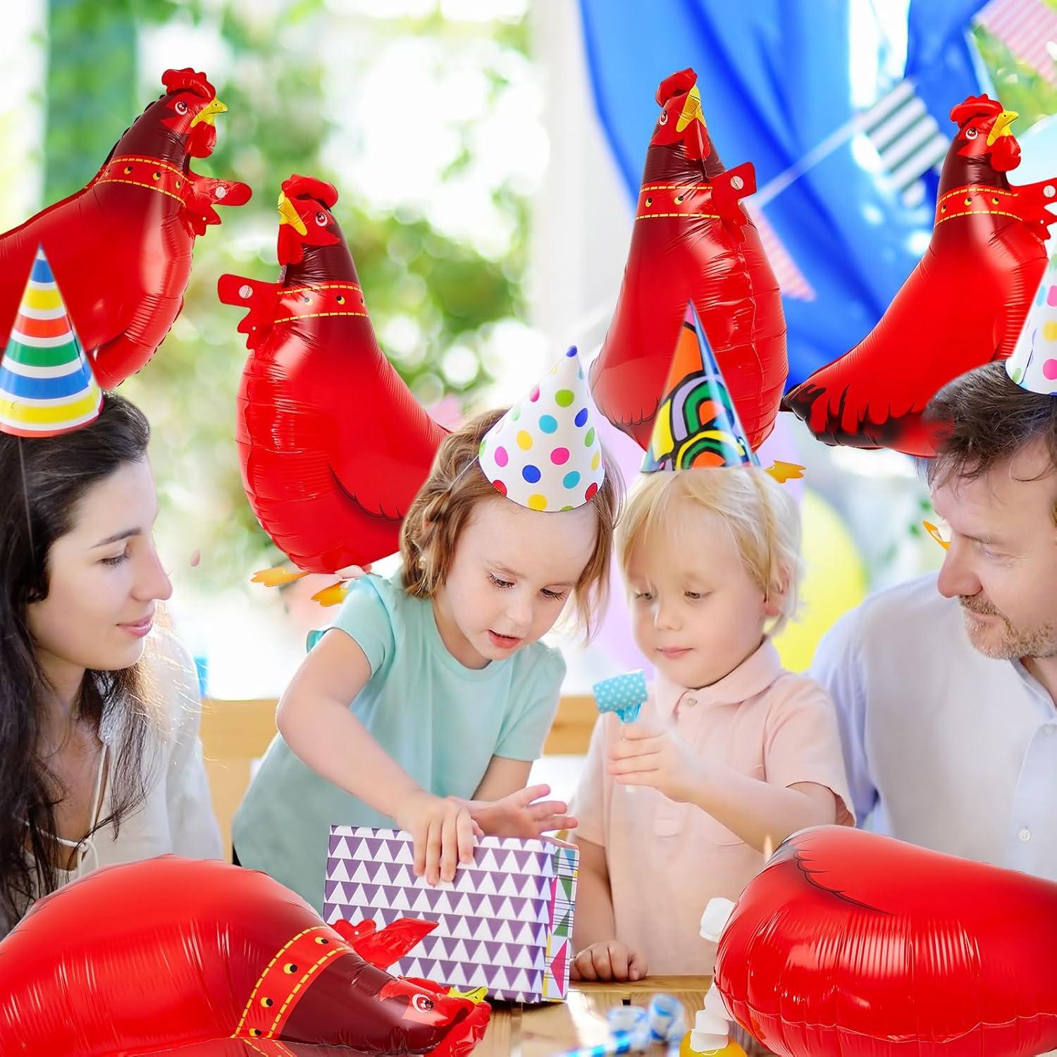 Globos de Pollo Libima 12 Pcs Decoración Fiesta 55x21 cm