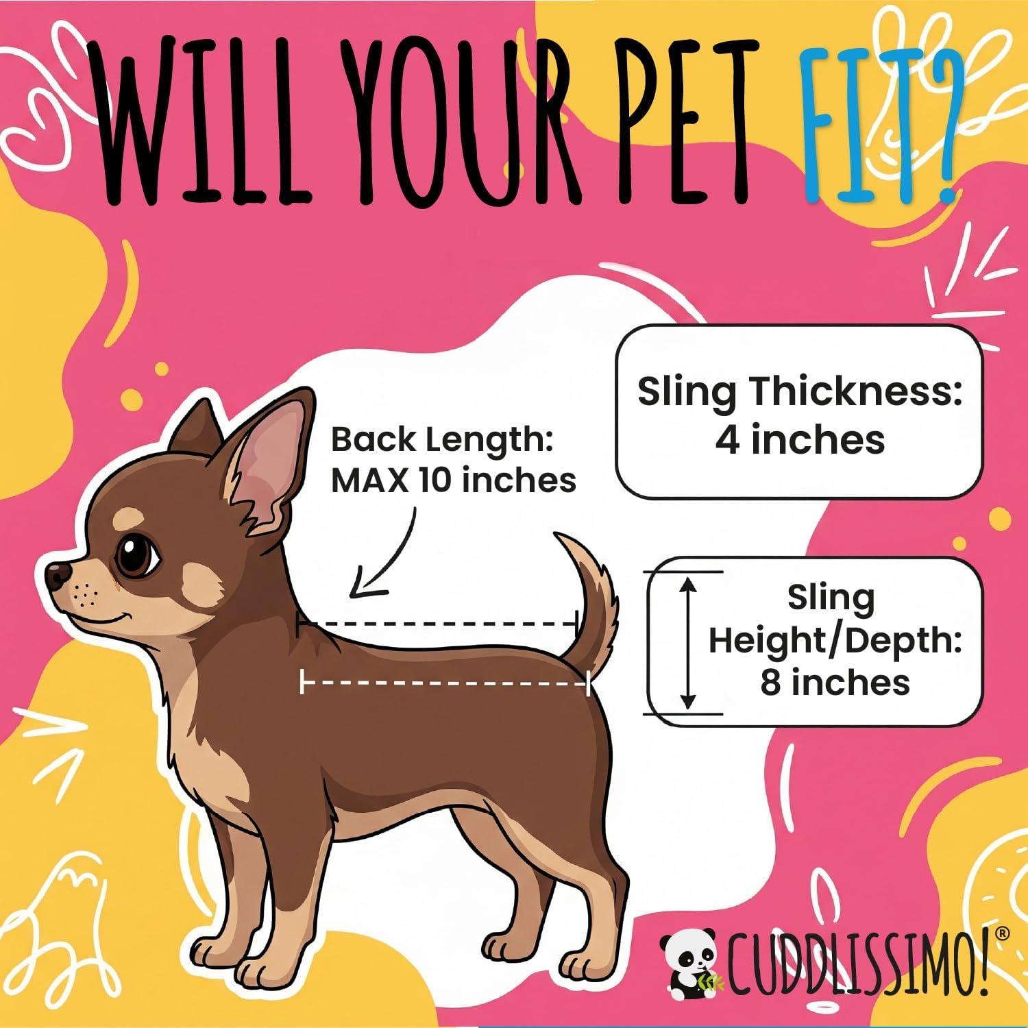 Transportador de Mascotas Cuddlissimo Rosa para Perros y Gatos hasta 2.7 kg