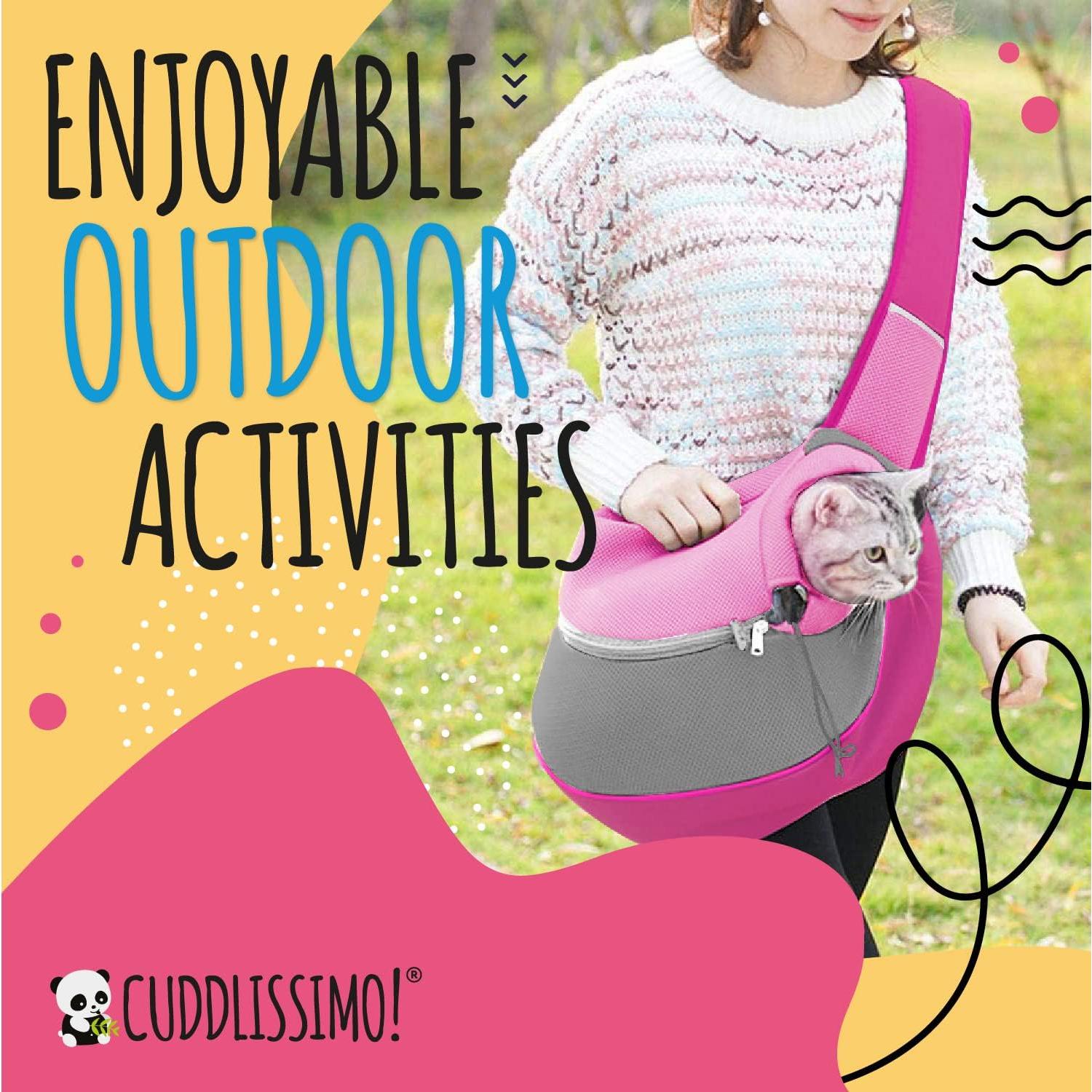 Transportador de Mascotas Cuddlissimo Rosa para Perros y Gatos hasta 2.7 kg