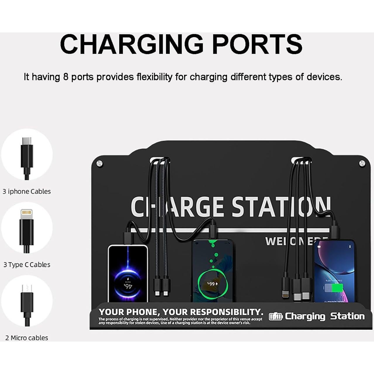 Estación de Carga Rápida WELONEDEN 8 Puertos 2.90 kg