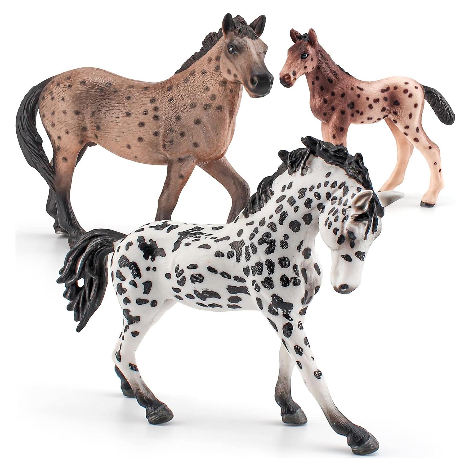 Figuras de Caballos Knabstrupper 3PCS - Juguete Realista LC JoyCre