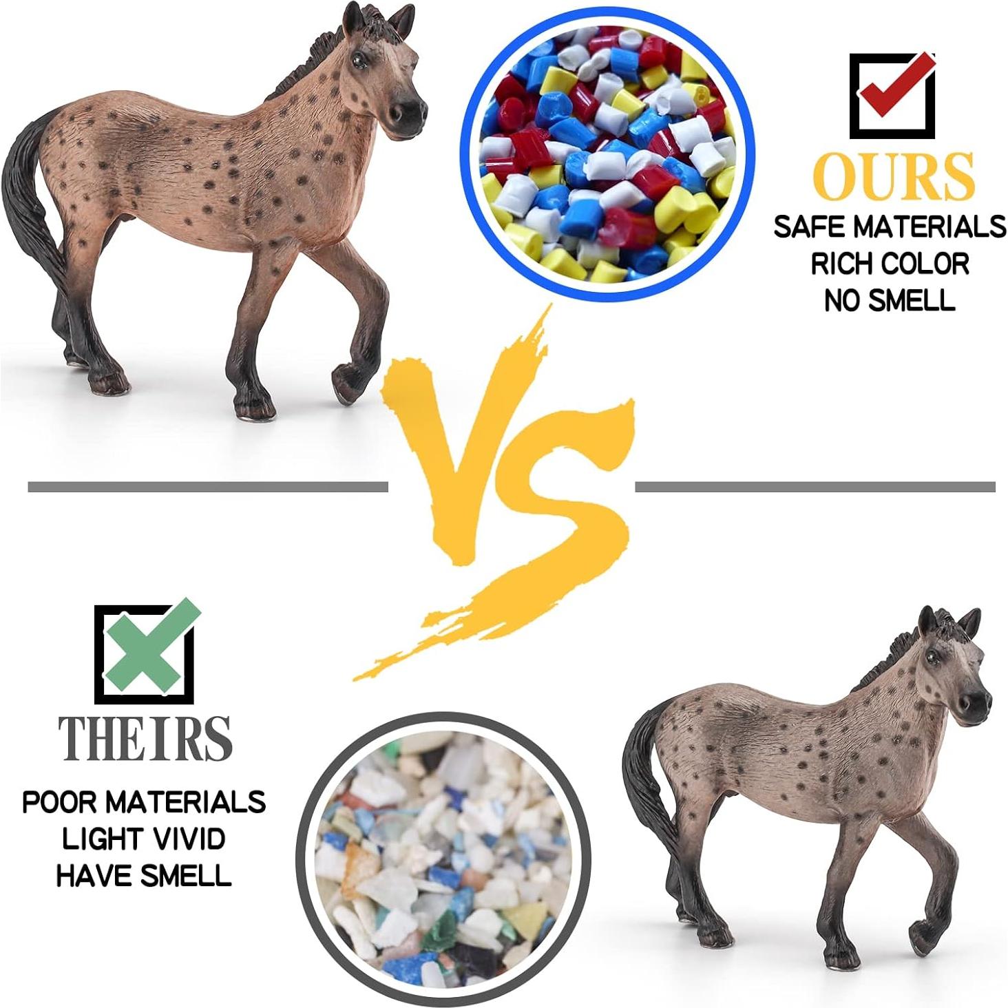 Figuras de Caballos Knabstrupper 3PCS - Juguete Realista LC JoyCre