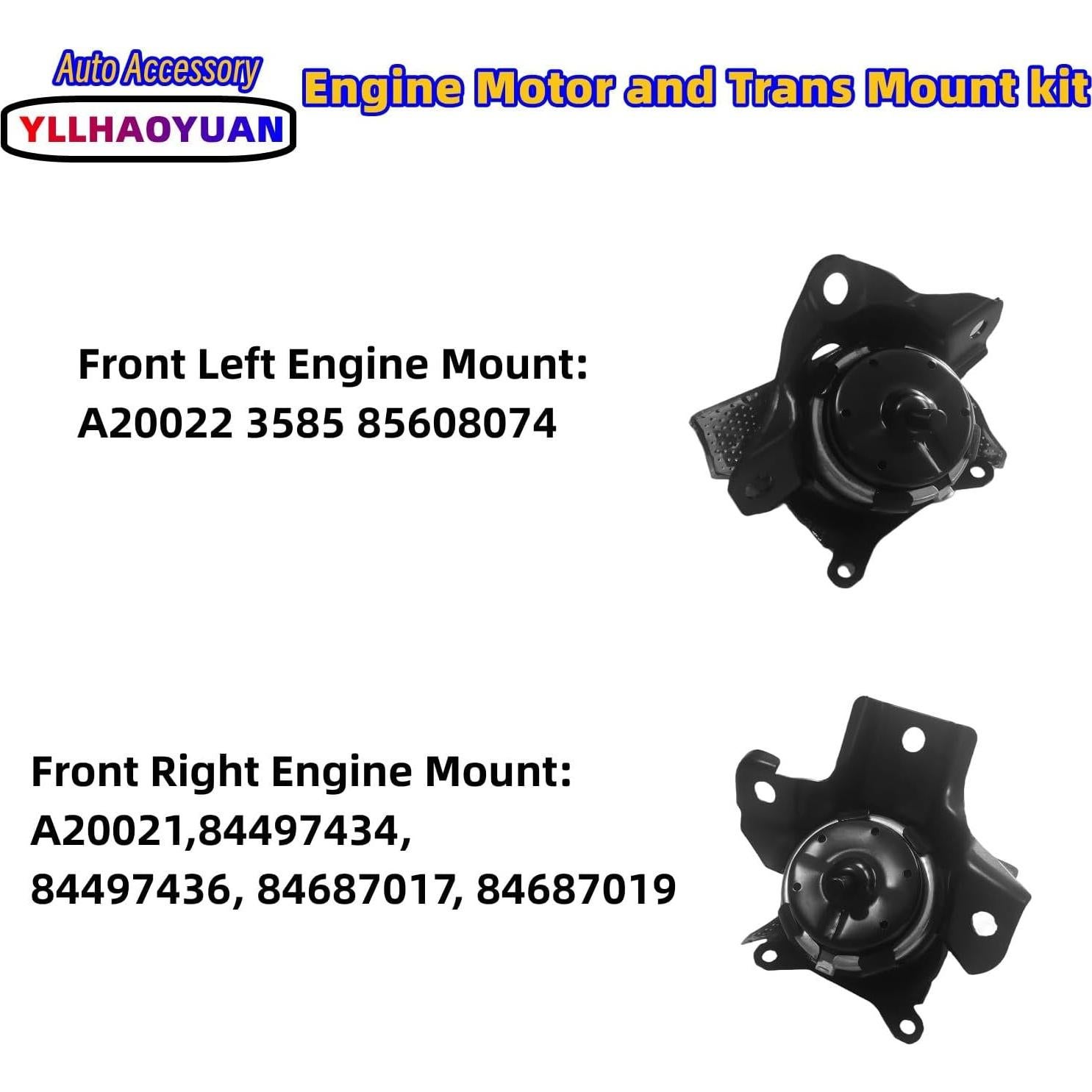 Soporte de Motor y Transmisión Yllhaoyuan 3Pcs Silverado 1500 2019-2023 V8