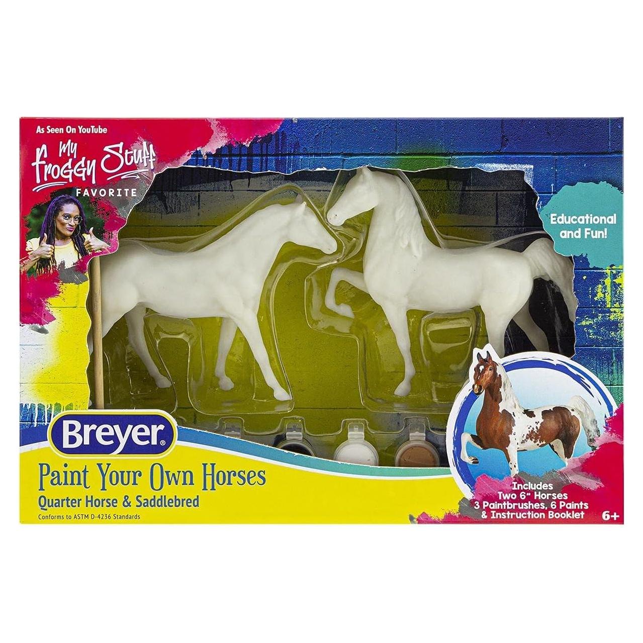 Set de 2 Caballos Breyer Cuarto de Milla y Saddlebred para Pintar