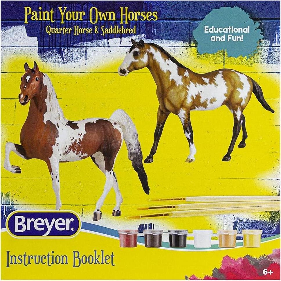 Set de 2 Caballos Breyer Cuarto de Milla y Saddlebred para Pintar