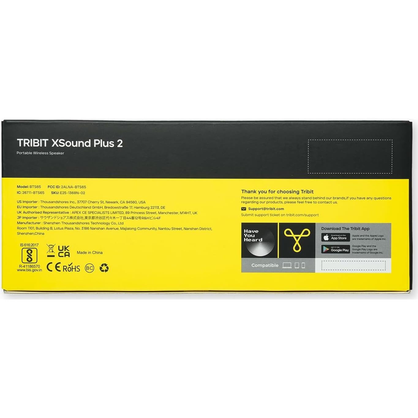 Altavoz Bluetooth Tribit XSound Plus 2 30W Impermeable