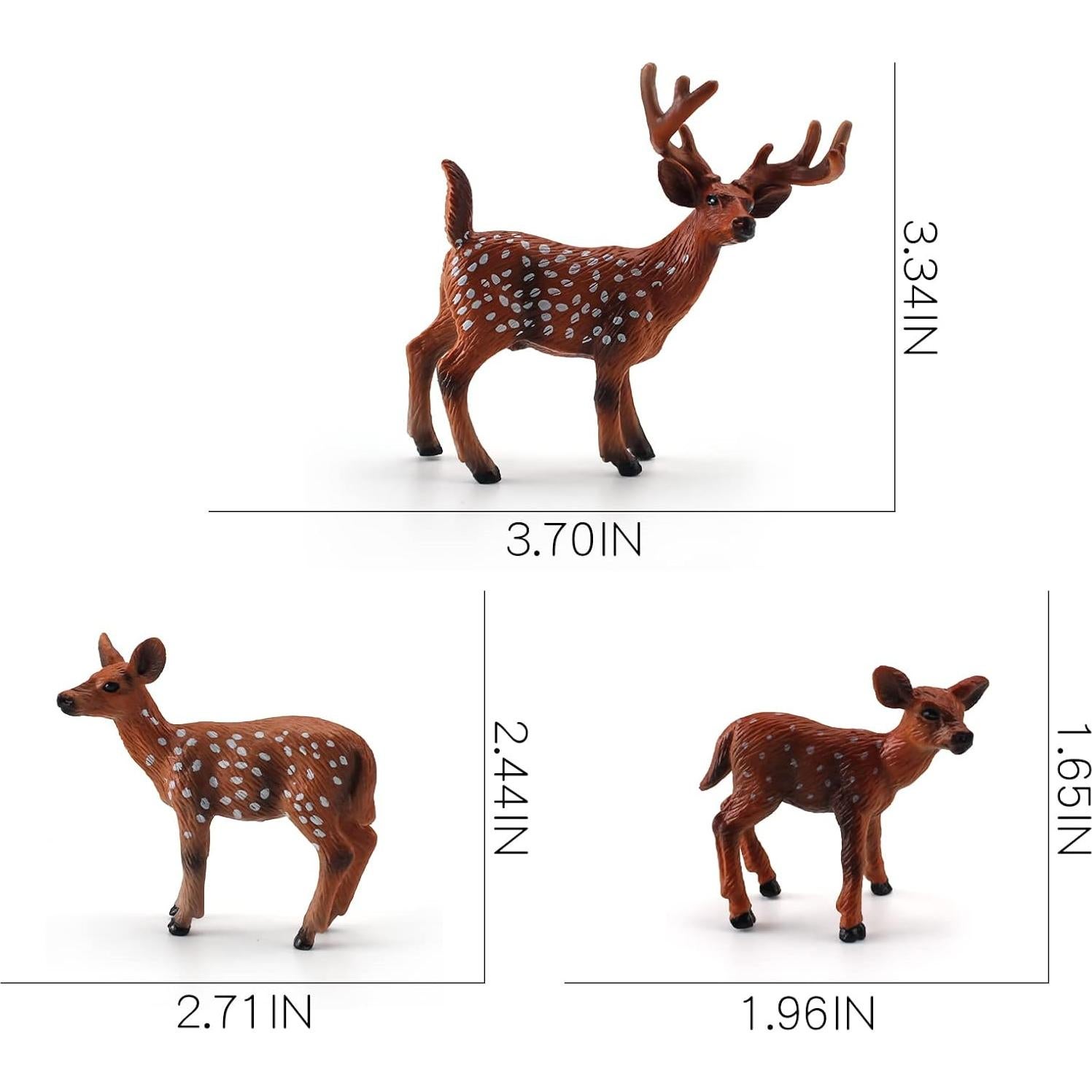 Juego de 3 Ciervos de PVC Ecológicos para Niños