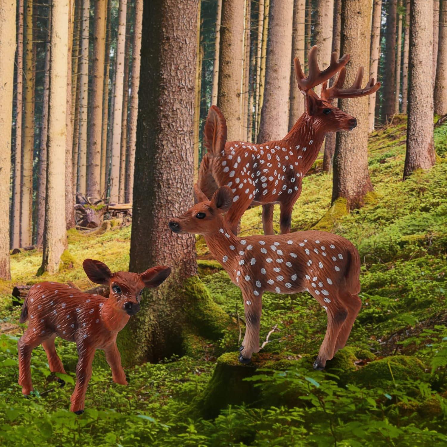 Juego de 3 Ciervos de PVC Ecológicos para Niños