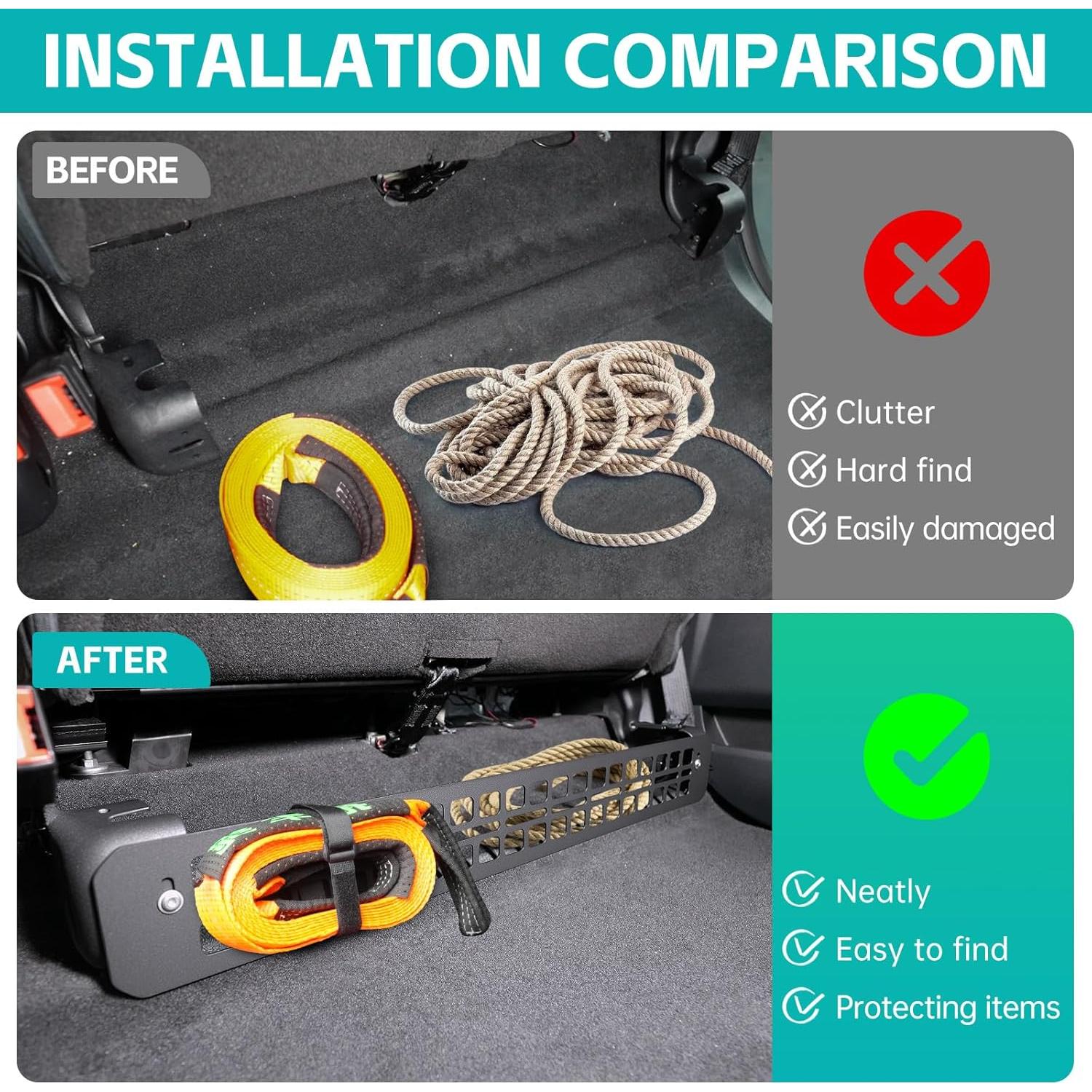 Panel de Almacenamiento Molle OUSUWO para Ford F150 2015-2025
