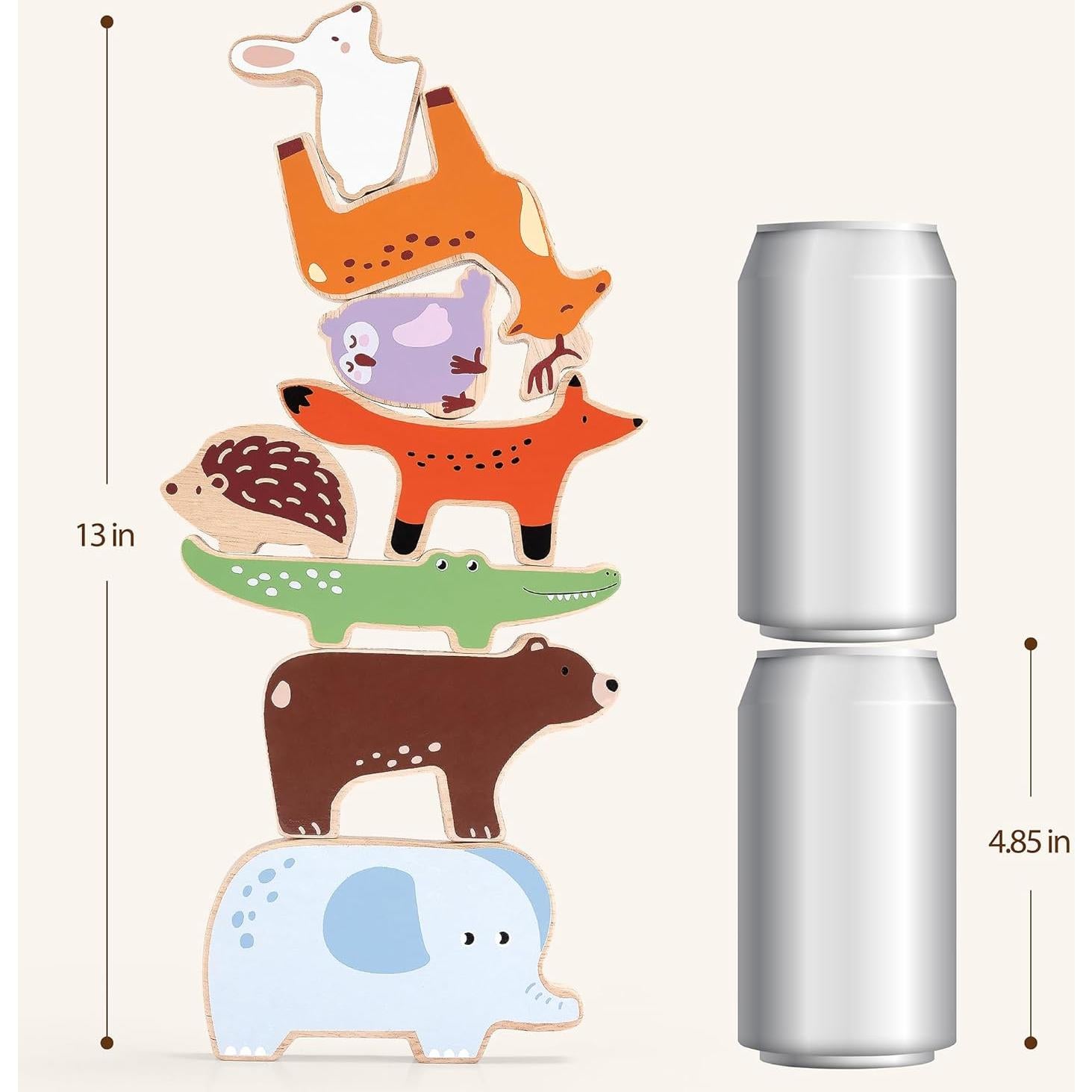 Bloques de Animales de Madera PairPear - Juego Educativo 9 Piezas