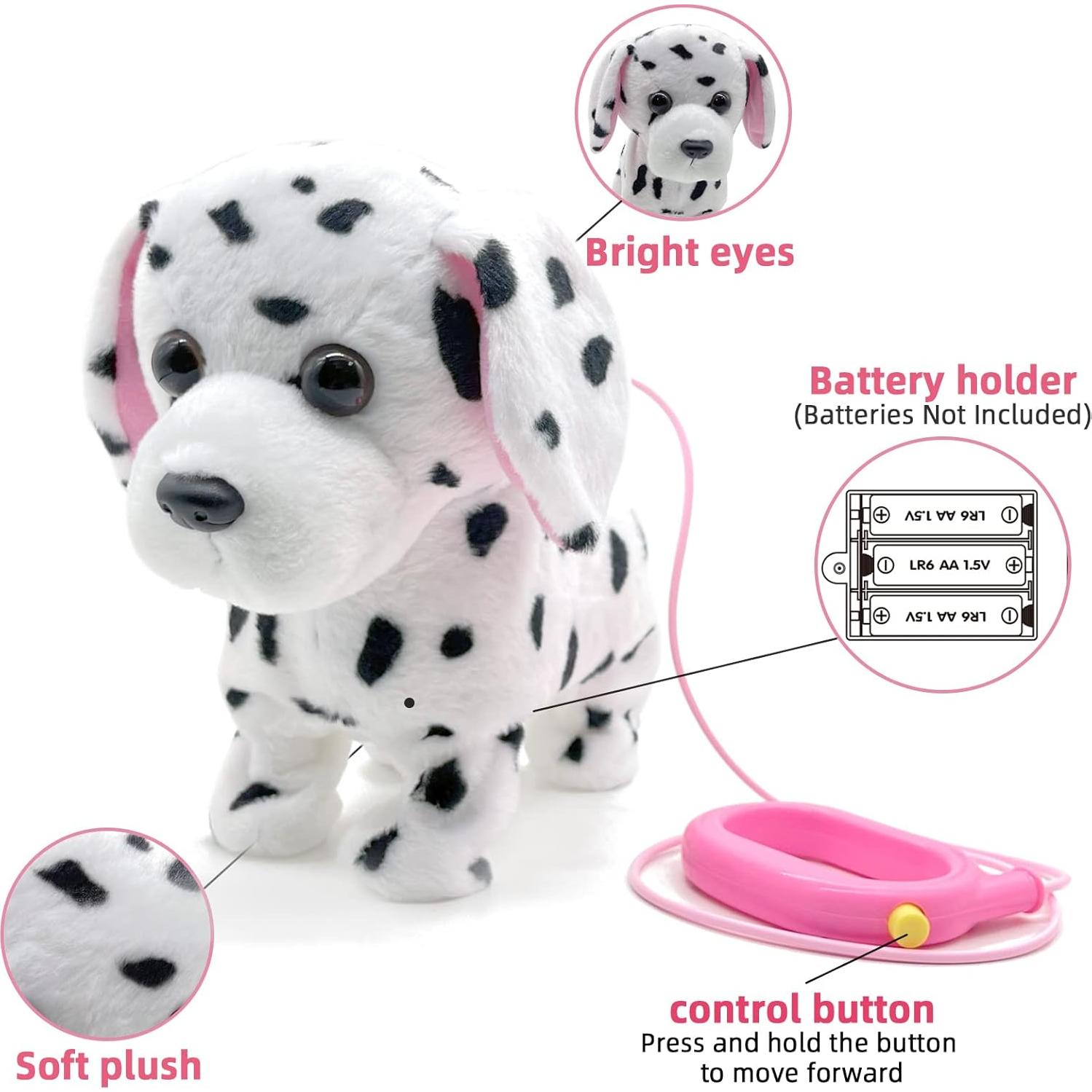 Perro de Peluche YH YUHUNG Dálmata que Camina y Ladra