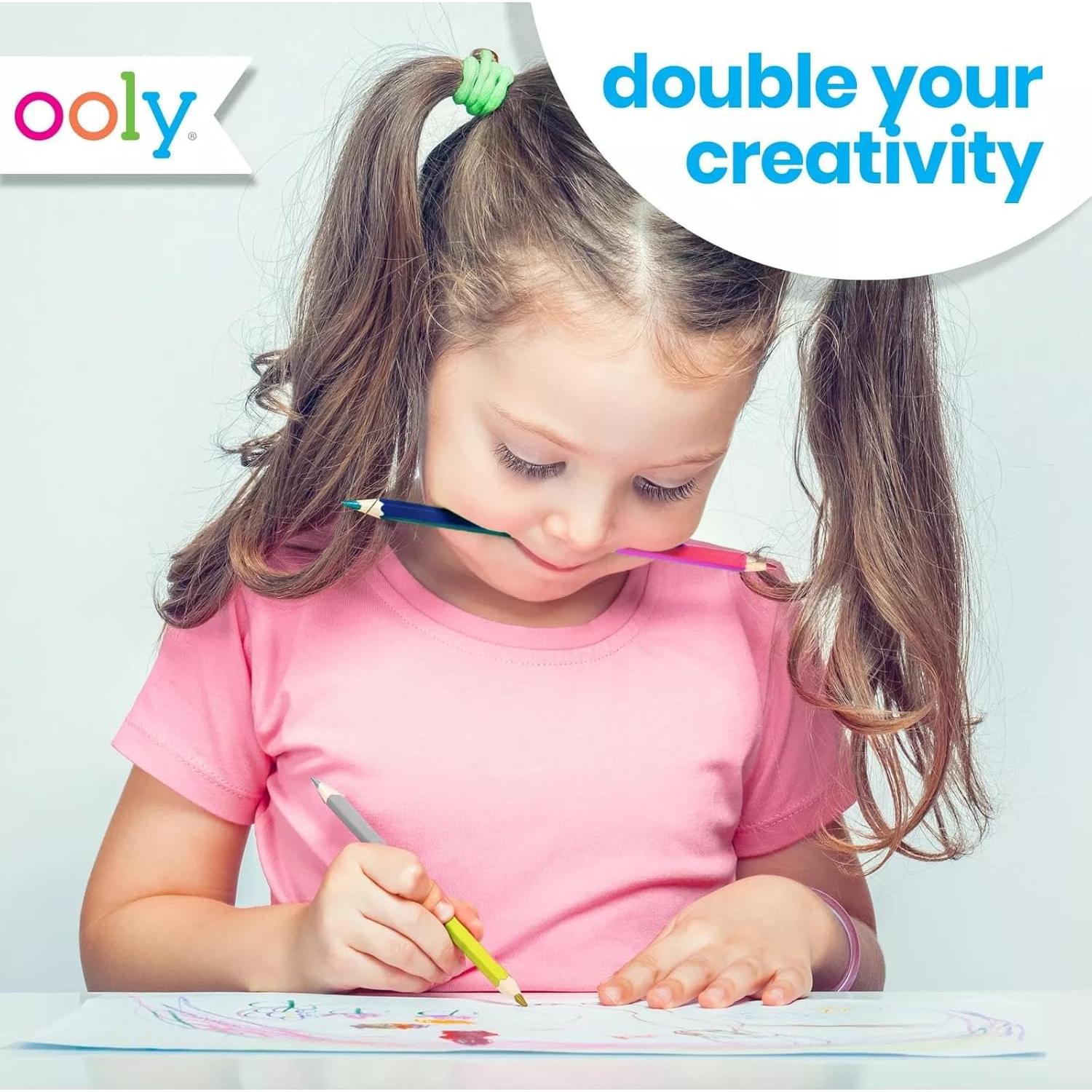 Lápices de Colores Doble Punta Ooly, Set 12 Piezas, 24 Colores