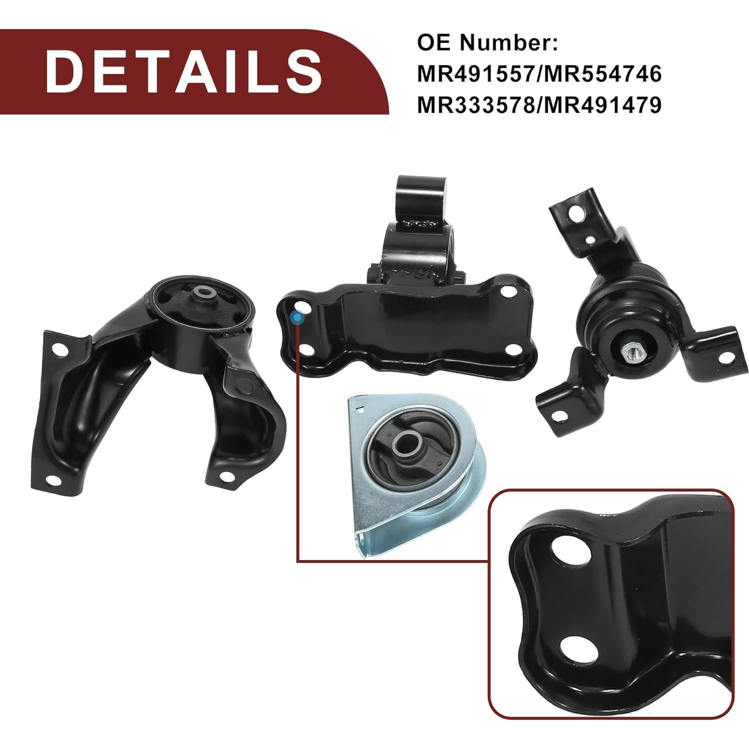 Juego de Soportes de Motor TUCKBOLD para Mitsubishi Lancer 2.0L 2002-2007