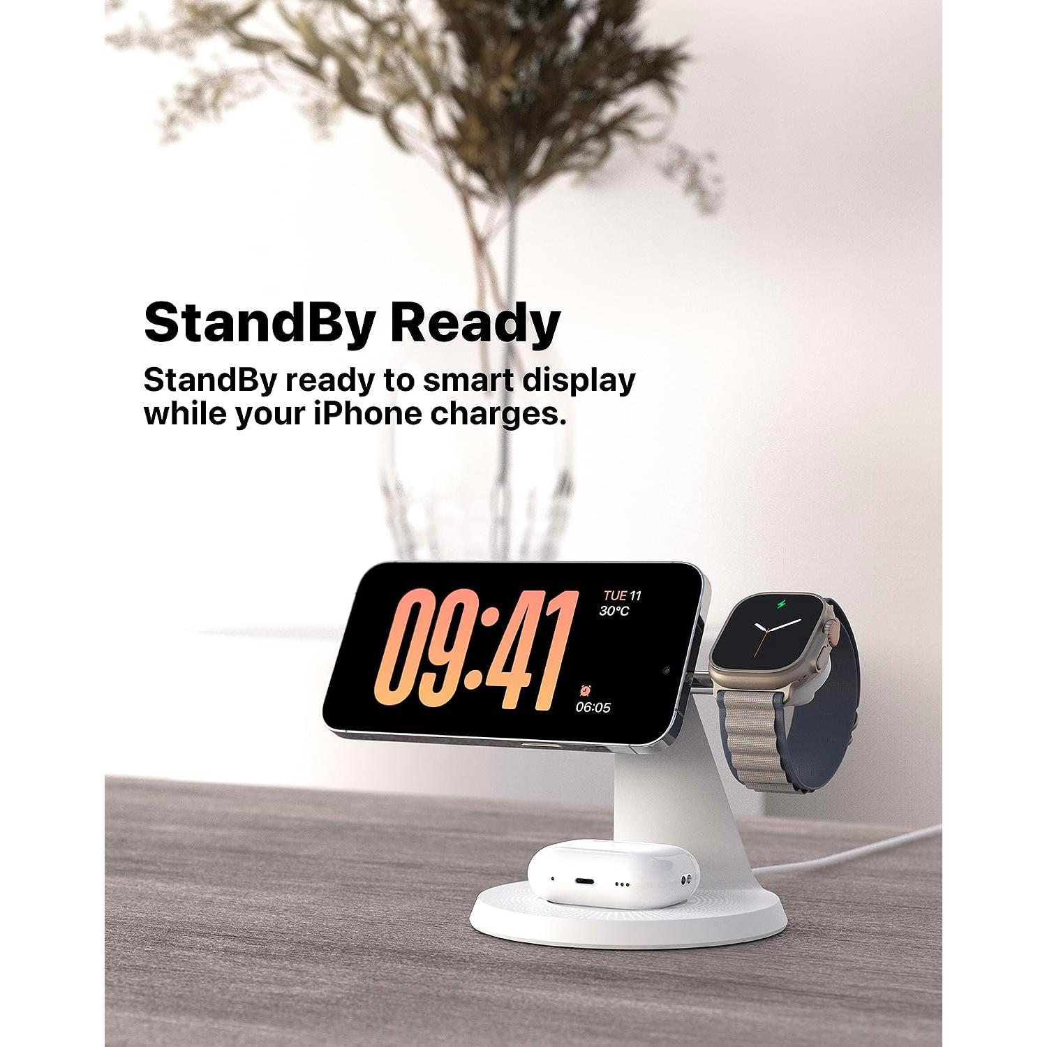 Cargador Inalámbrico 3 en 1 Zechin BALANCE para Apple