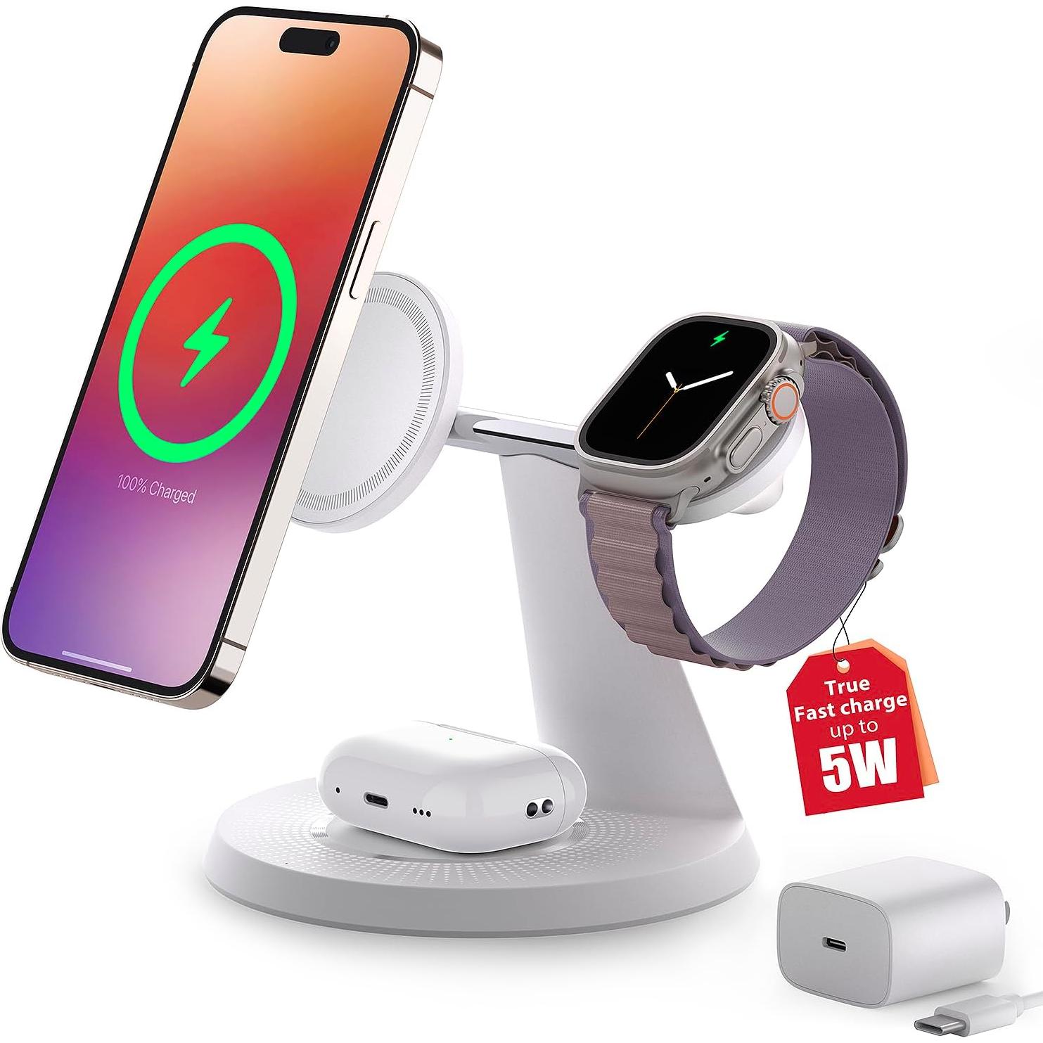 Cargador Inalámbrico 3 en 1 Zechin BALANCE para Apple