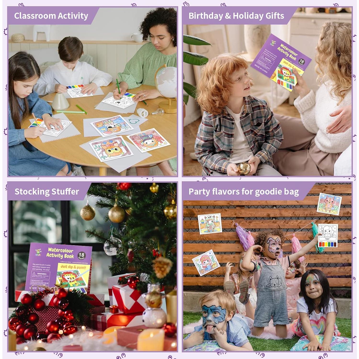 Libros de Pintura Acuarela VKPI - 18 Hojas Sin Desorden