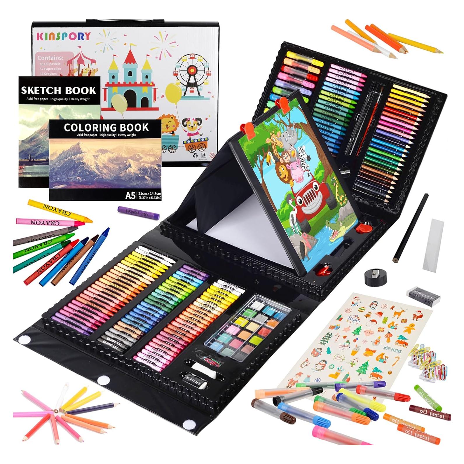 Kit de Arte KINSPORY 290 Piezas para Niños 4+ con Caballete