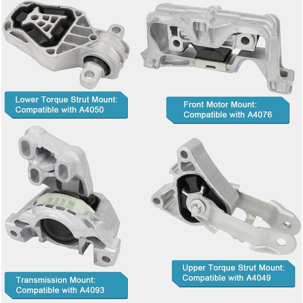 Kit de Montaje de Motor y Transmisión JDMON 4 Piezas 2.0L