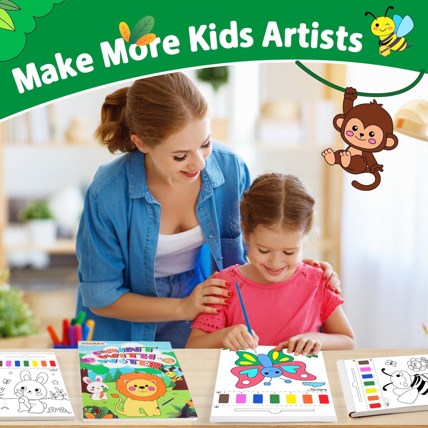 Libros para Pintar con Agua AGGKKY - Animales 20 Páginas