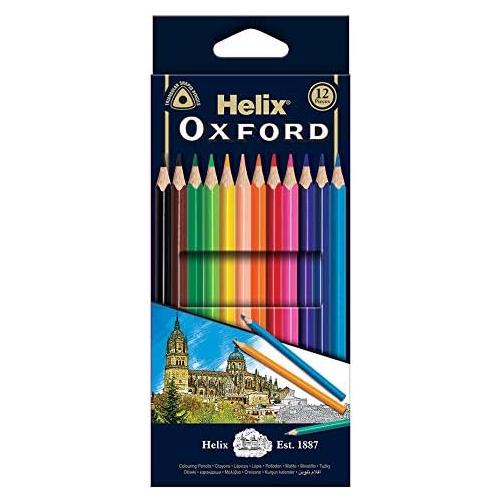 Lápices de Colorear Helix Oxford 12 Colores Surtidos