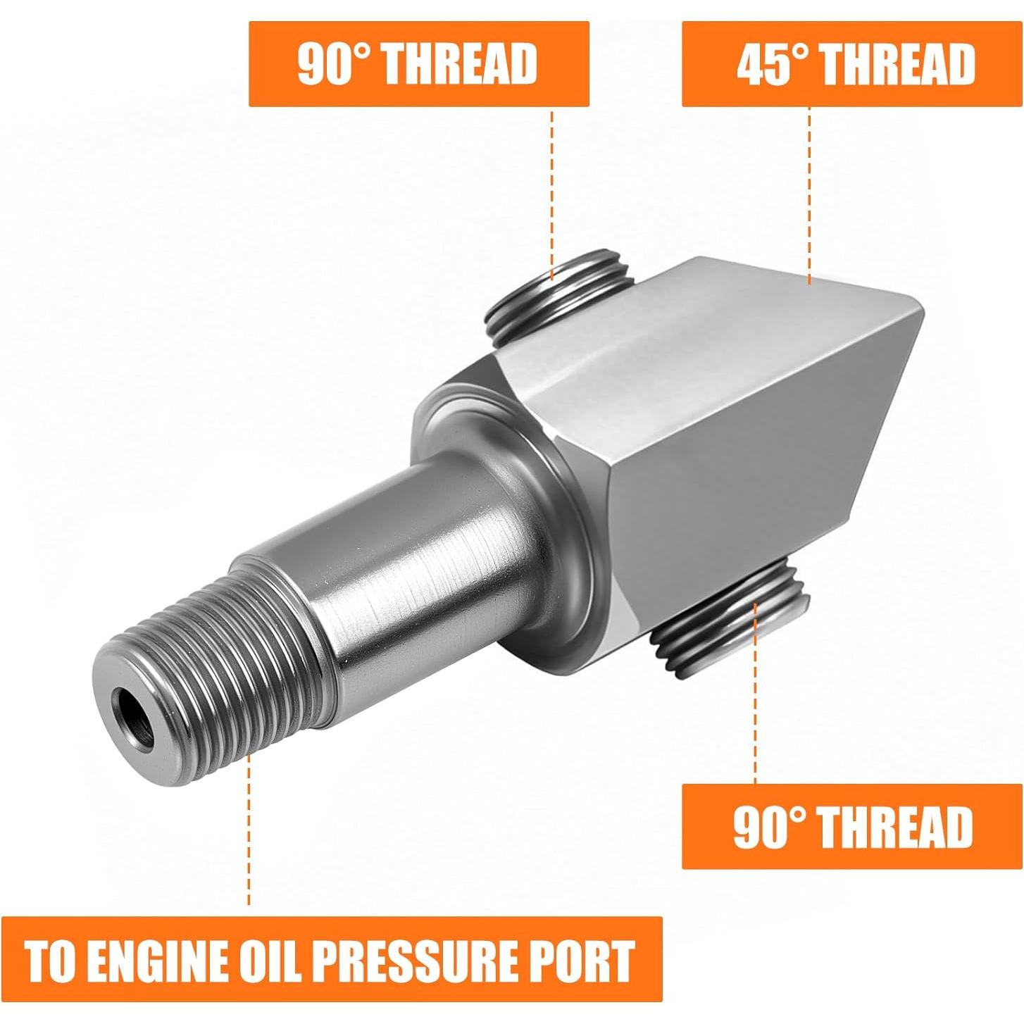 Adaptador de Rosca Sensor de Presión Aceite MEKILYN 1/8 NPT