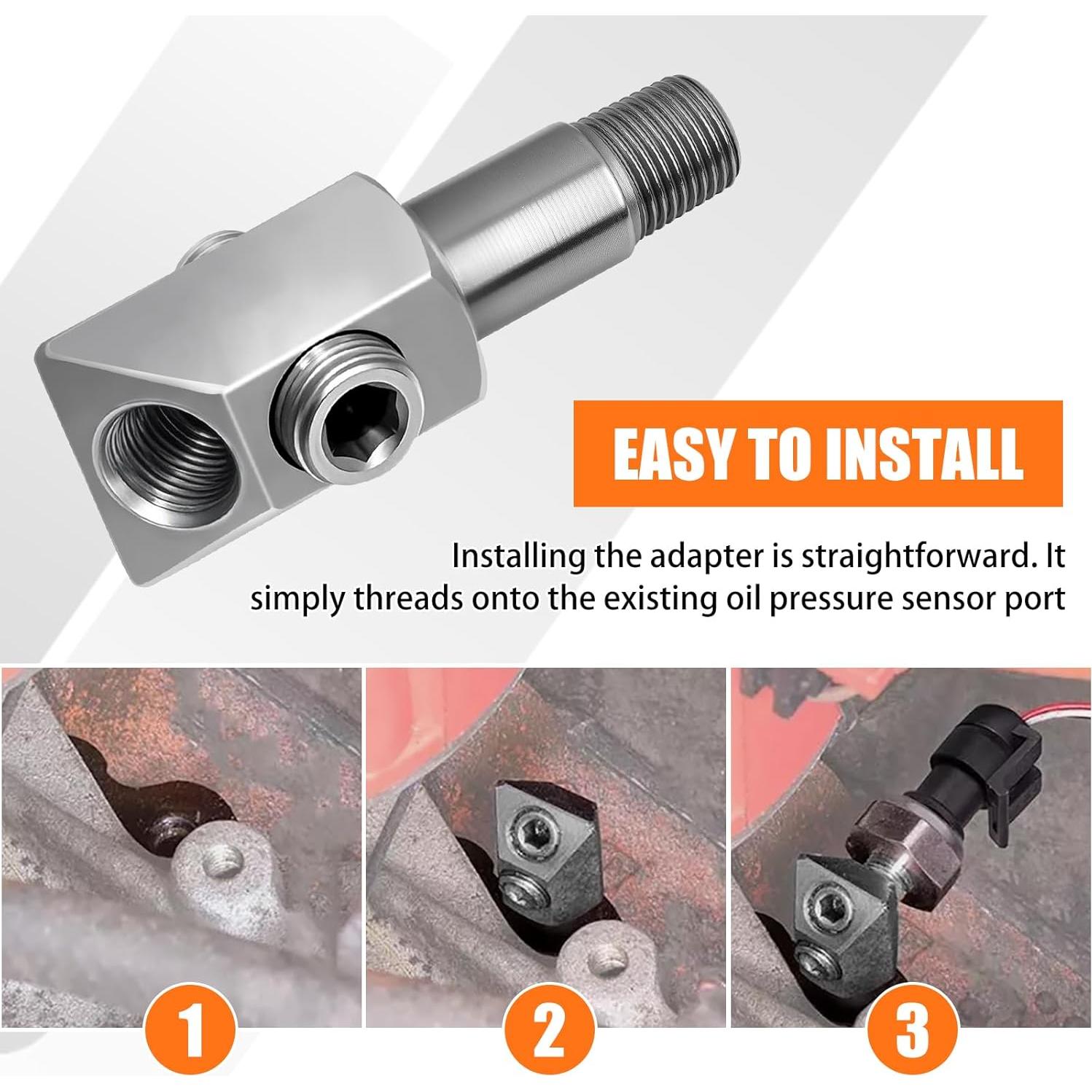 Adaptador de Rosca Sensor de Presión Aceite MEKILYN 1/8 NPT