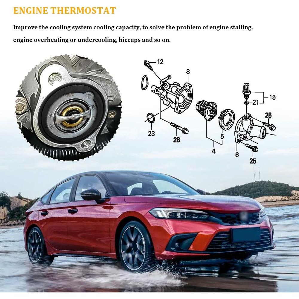 Termostato de Motor Tecledsn para Honda y Acura - Reemplazo OEM