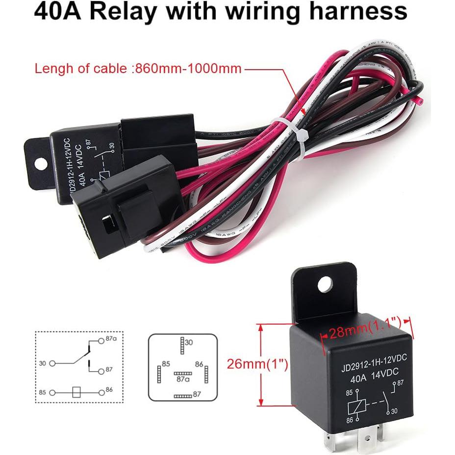 Kit de Relé de Ventilador Eléctrico Dual 12V Muge Racing 40A