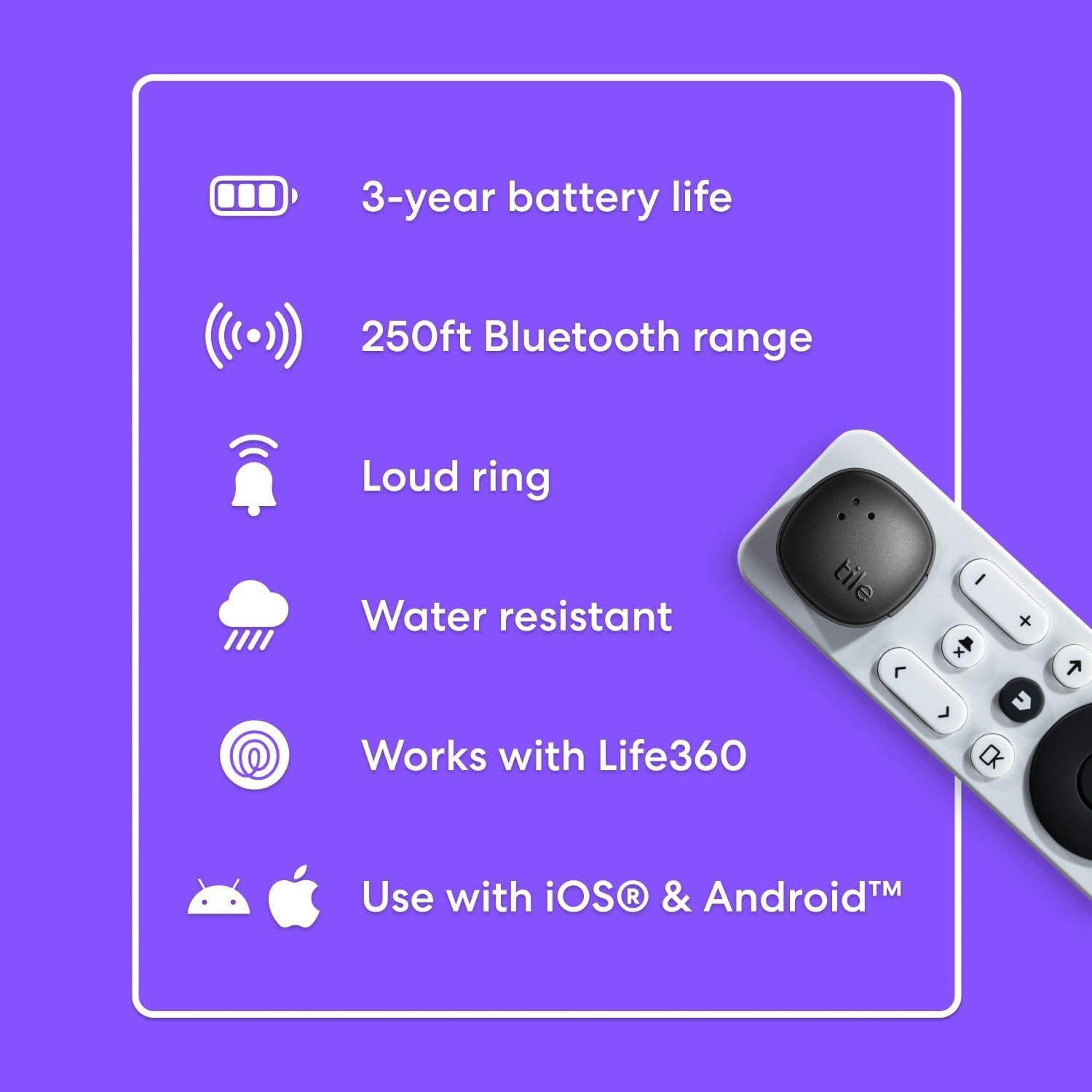 Etiqueta Tile Life360 - Rastreador Bluetooth 2 unidades