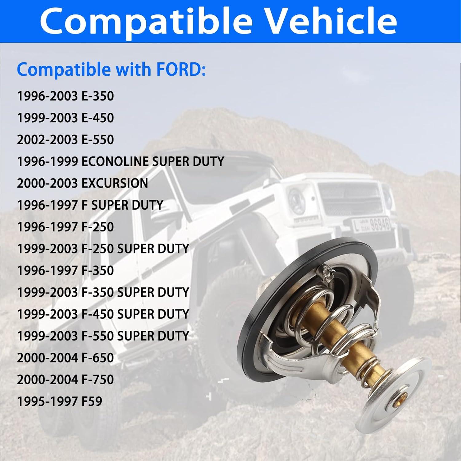 Termostato de Refrigerante DINGTONG para Ford 7.3L Diesel 1999-2003