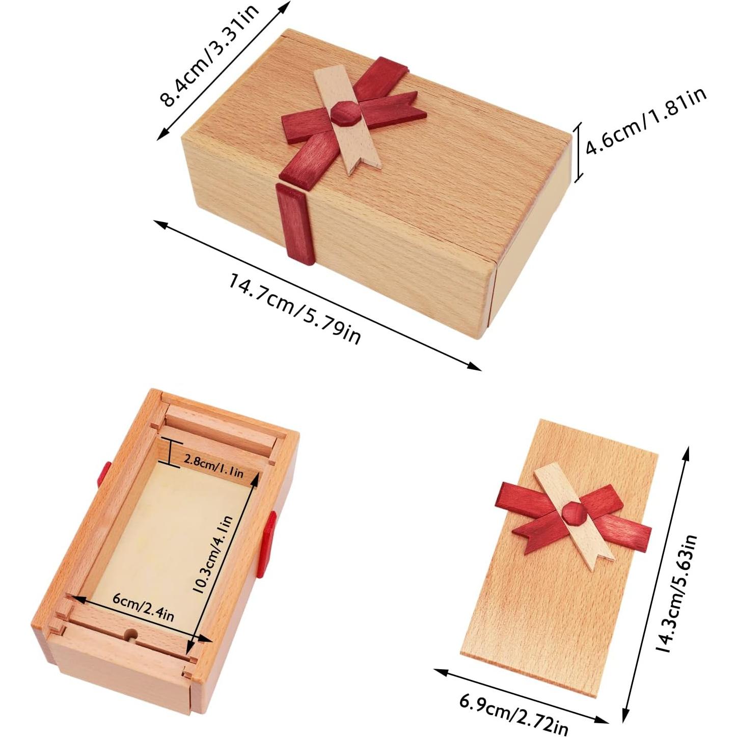Caja de Rompecabezas Madera EEOCWF con Compartimento Secreto